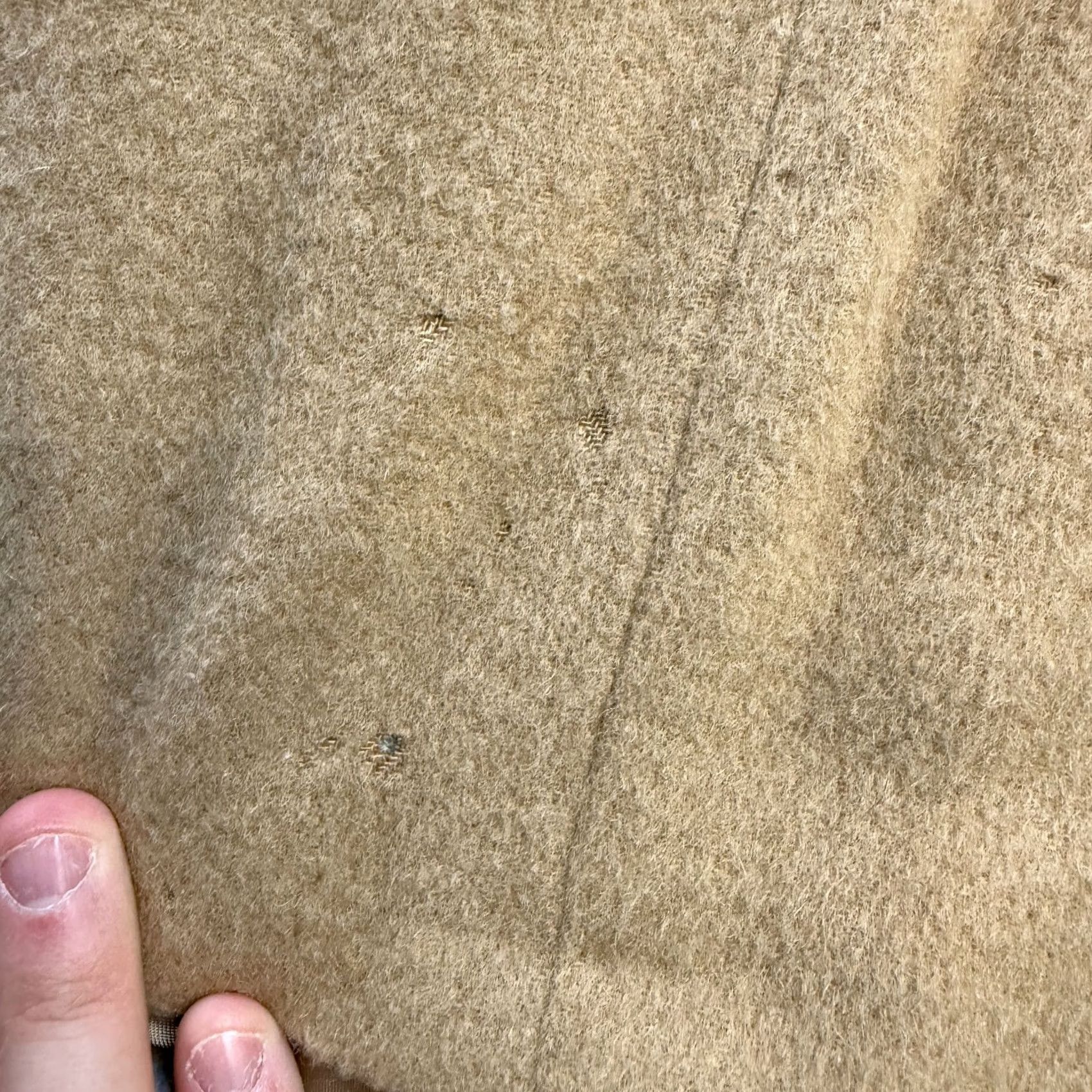 Nordstrom VINTAGE Nordstrom Blazer Jacket Men 50L Beige Camel Wool Cotton Solid Notch 2-Button Single-Breasted Old Money Academia"} Size 50R - 4 Thumbnail