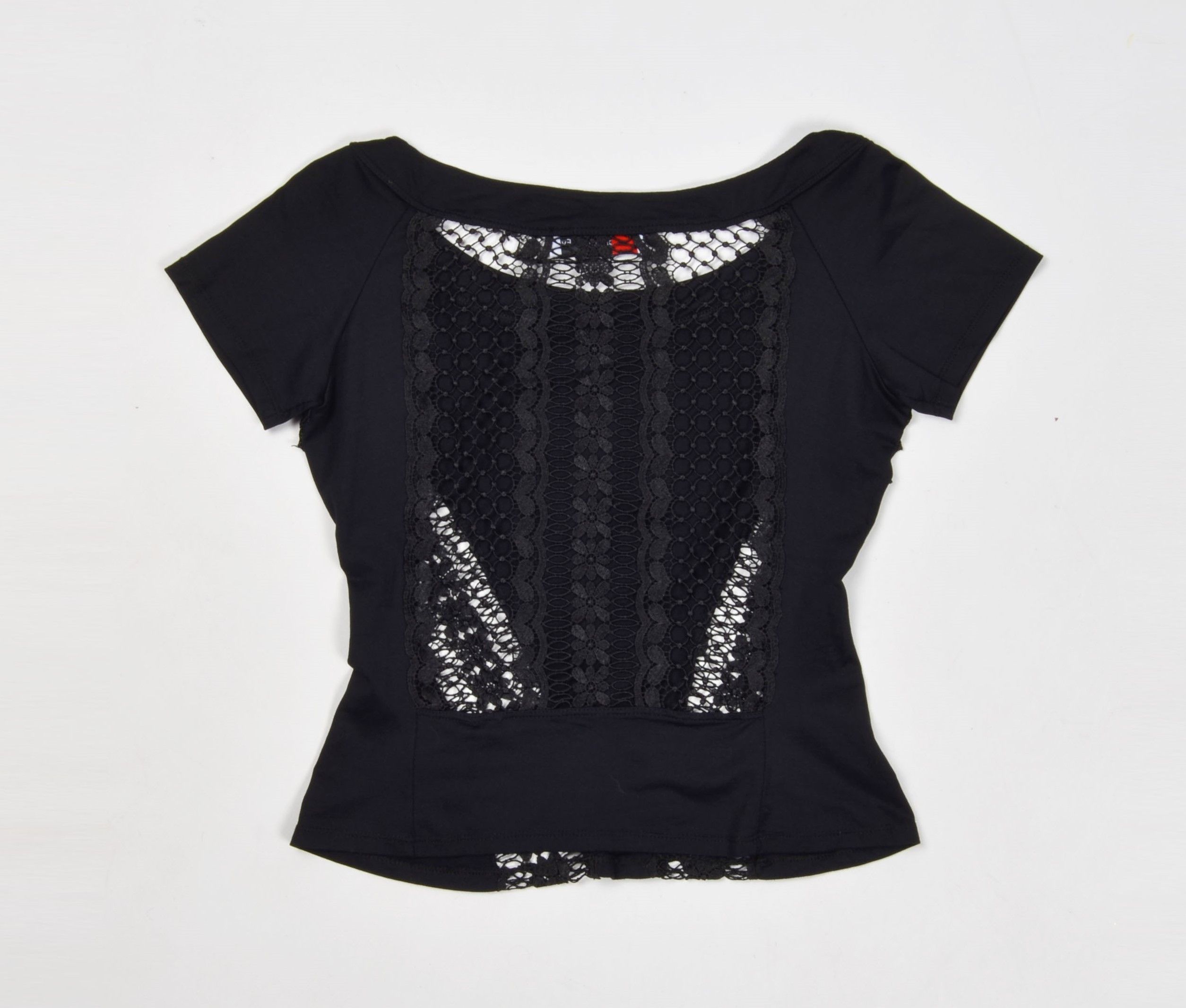 Vintage Vintage Adam Pour Eve Crochet Back Boat Neck Top Size S / US 4 / IT 40 - 7 Thumbnail
