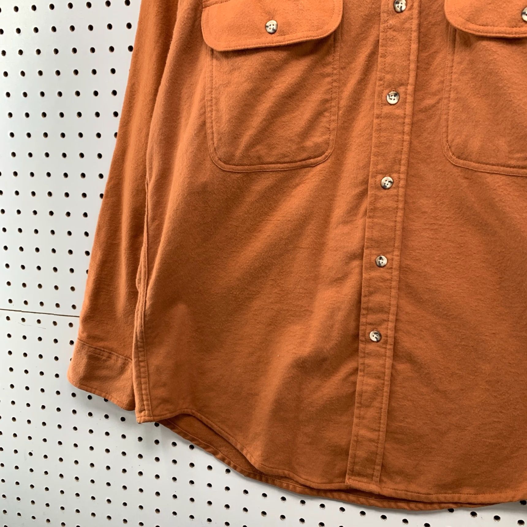 CLOT VINTAGE St John Chamois Cloth Button Shirt Mens XL Orange Pockets Size US XL / EU 56 / 4 - 7 Thumbnail