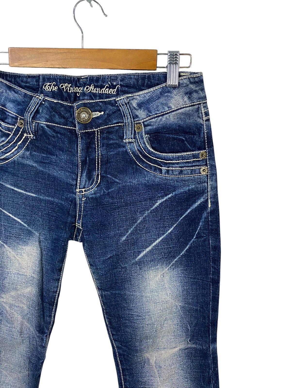 Seditionaries Japanase brand flared denim nice pattern Size US 29 - 4 Thumbnail