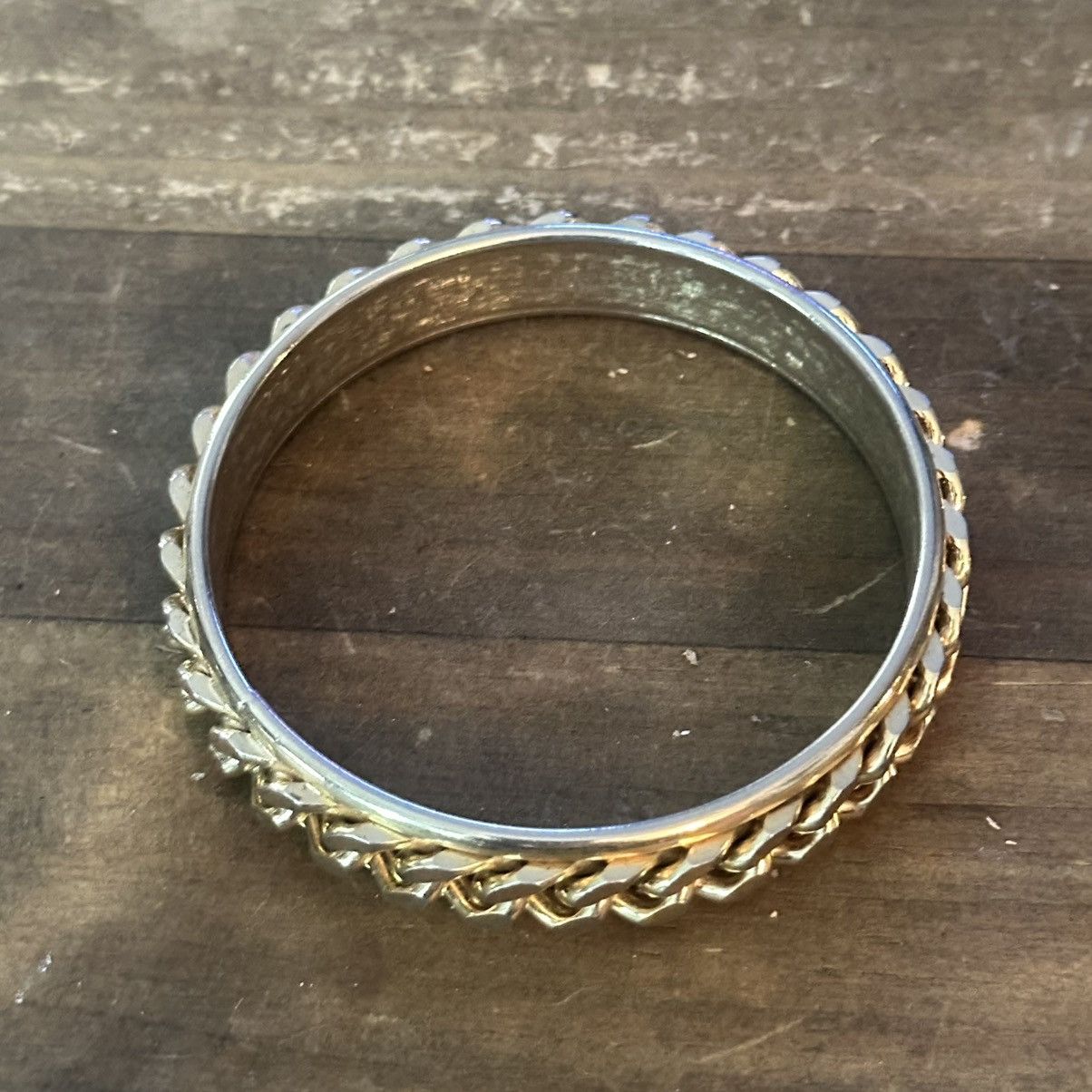 Other Gold tone curb link chain bangle bracelet Size ONE SIZE - 4 Thumbnail
