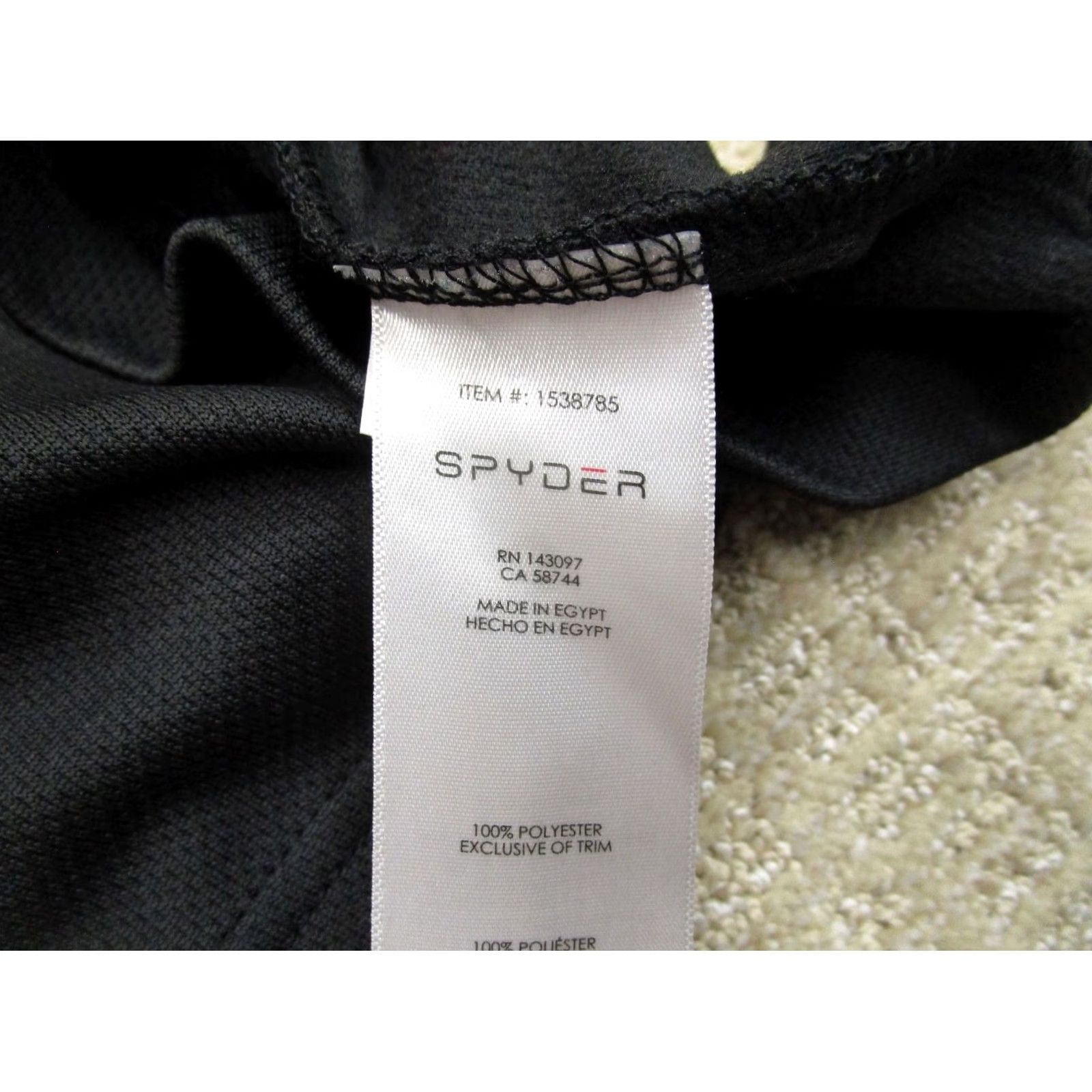 Spyder Spyder Pullover Men M Black 1/4 Zip Active Training Run Gym Knit Polyester Logo Regular Long Sleeve Vintage? No Size US M / EU 48-50 / 2 - 7 Thumbnail