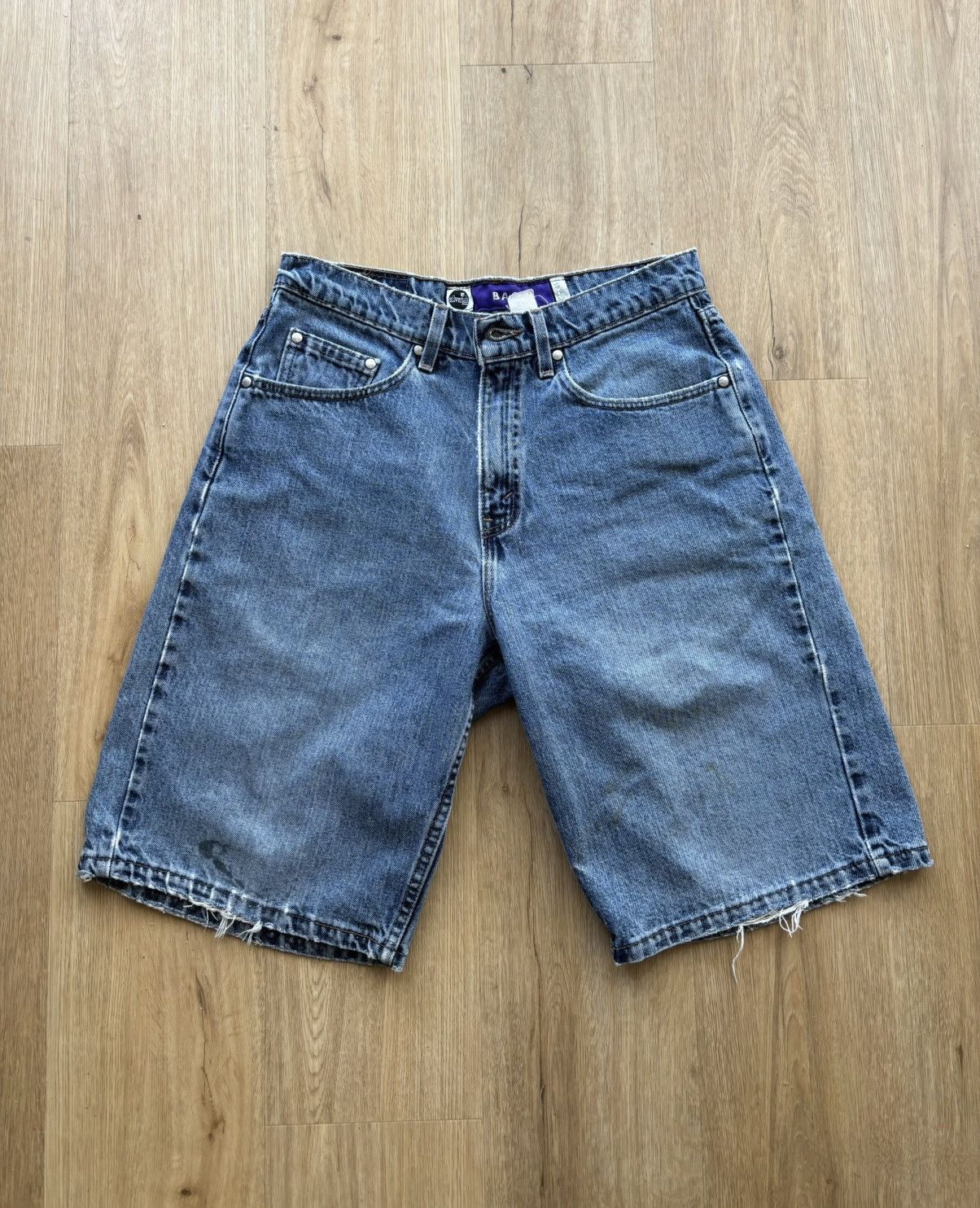 Vintage LEVI Silver Tab Plaid Cargo Shorts Sz 32