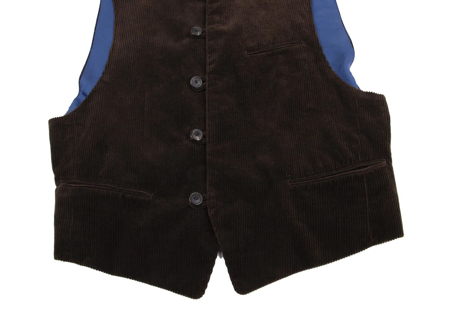 Issey Miyake Corduroy Gilet Vest in Brown and Blue, Size M Size US M / EU 48-50 / 2 - 7 Thumbnail