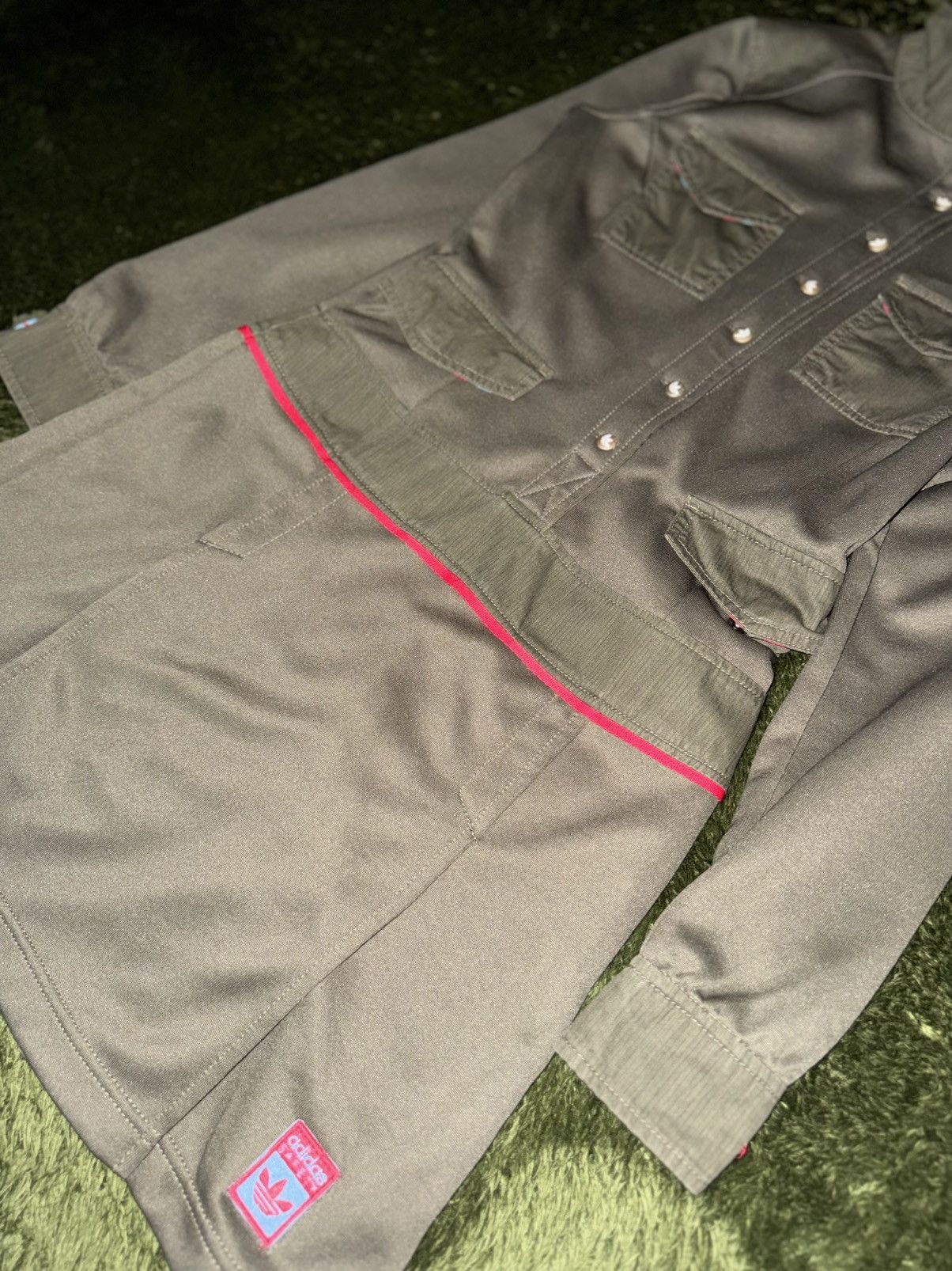 Adidas [85] 00s Adidas Originals Patchwork Military Jersey Dress Size S / US 4 / IT 40 - 6 Thumbnail