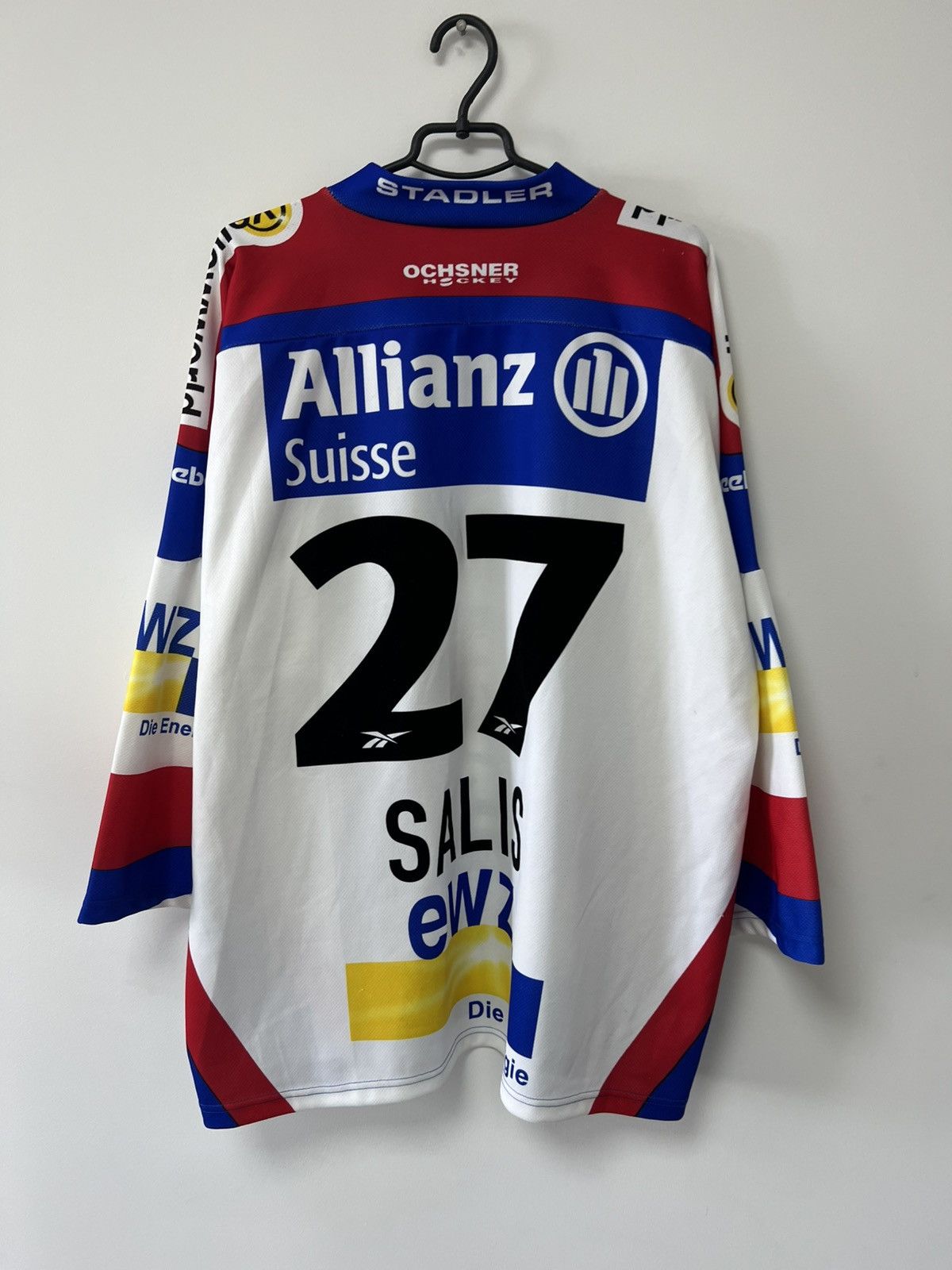 Vintage ZSC Lions Ice Hockey Jersey Ochsner Matchworn Salis #27 XL Size US XL / EU 56 / 4 - 3 Thumbnail