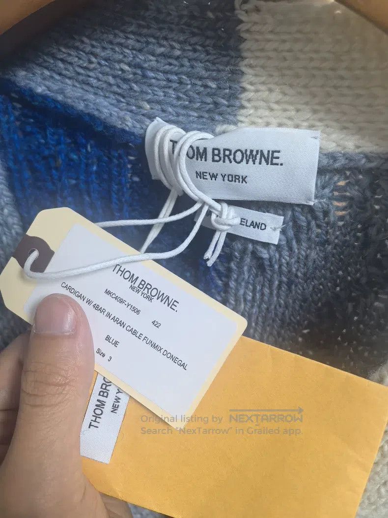 Thom Browne Thom Browne Colorblocked Wool Cardigan Size US L / EU 52-54 / 3 - 3 Thumbnail