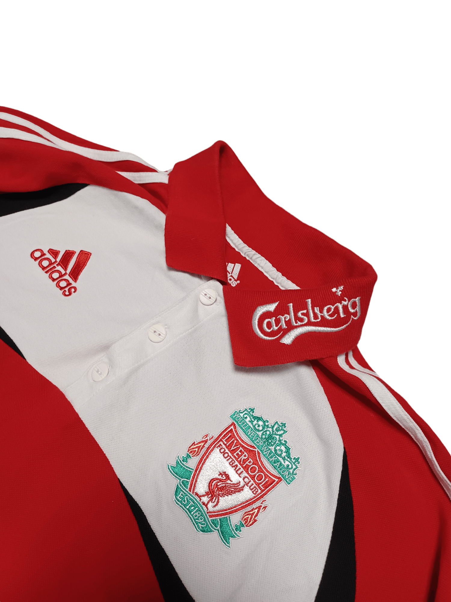 Adidas 2007 VINTAGE ADIDAS X LIVERPOOL X CARLSBERG POLO SHIRT Size US L / EU 52-54 / 3 - 3 Thumbnail
