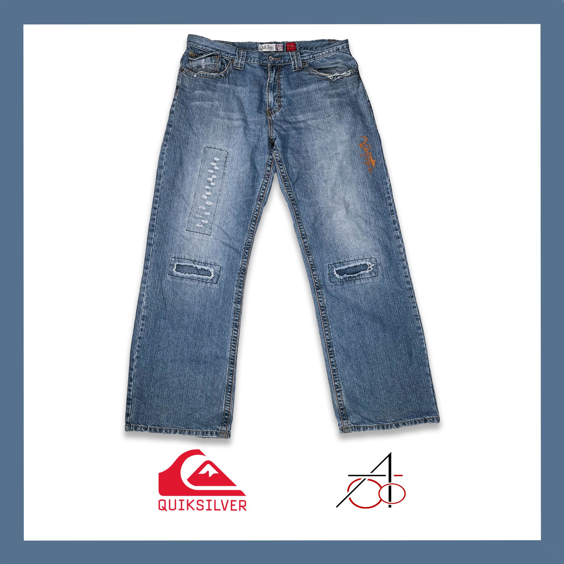 Quiksilver Quiksilver Vintage Stressed Y2K Wide Leg Jeans • W38 Size US 38 / EU 54 - 1 Thumbnail