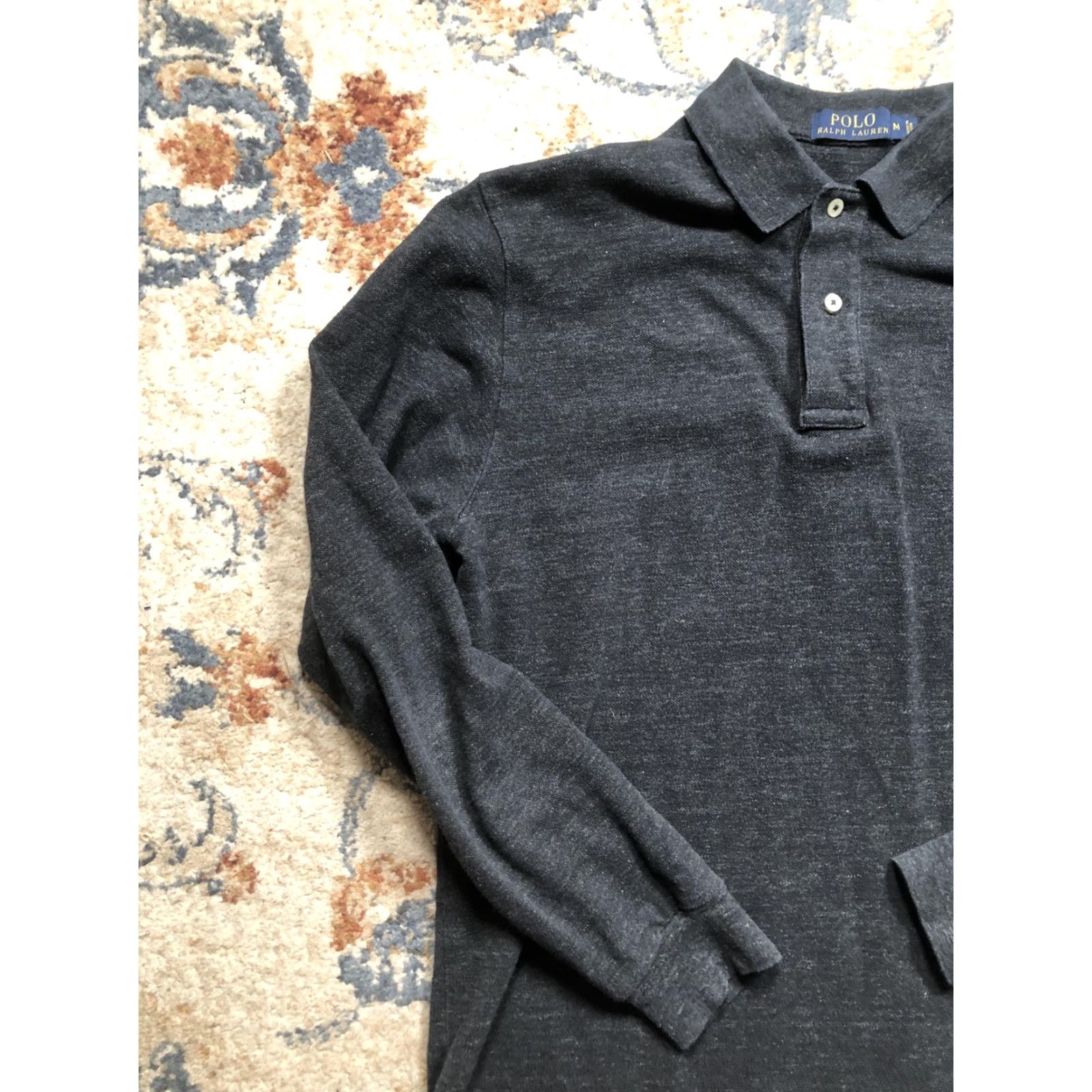 Polo Ralph Lauren Polo Ralph Lauren Shirt Mens Medium Gray Long Sleeve Polo Red Pony Logo Casual Size US M / EU 48-50 / 2 - 3 Thumbnail