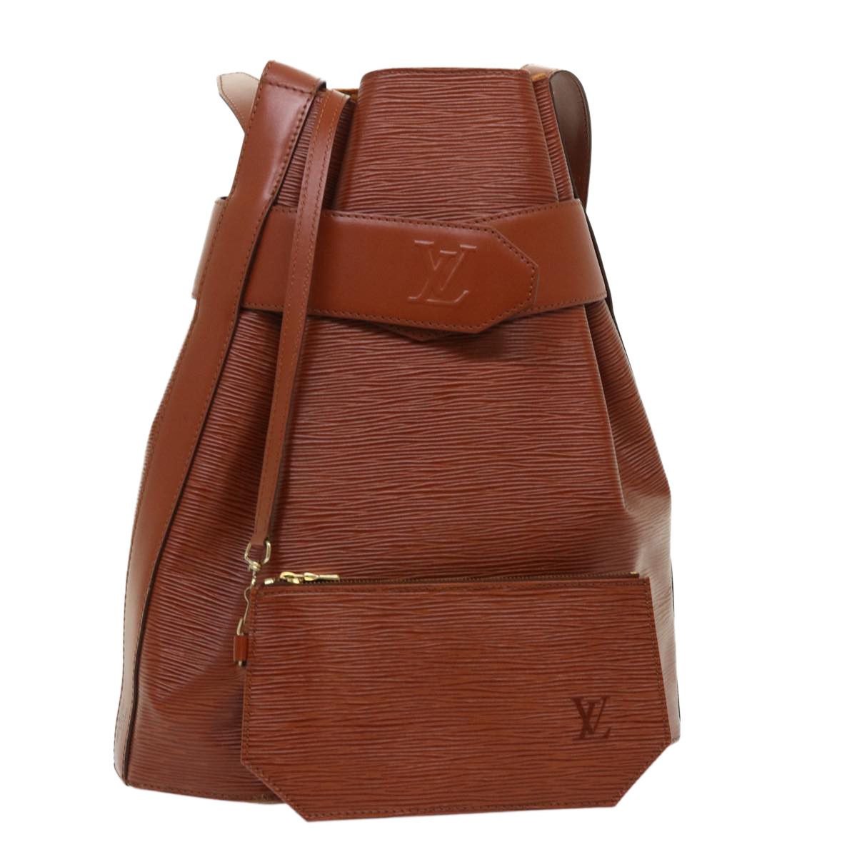 Authentic Louis Vuitton Epi Sac De Paule Shoulder Bag brown M80193