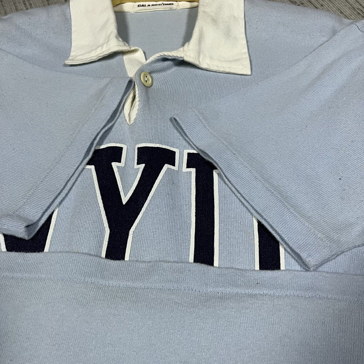 Vintage Vintage N.Y.U. University single stich polo Size US S / EU 44-46 / 1 - 9 Thumbnail