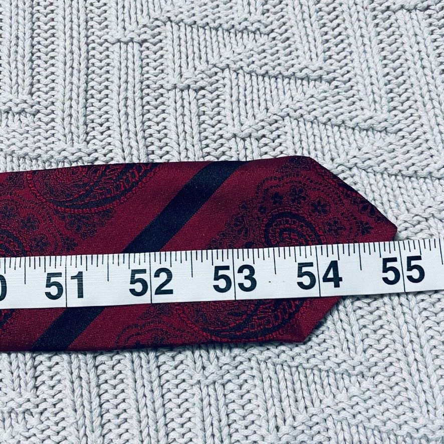 Vintage Vintage Gimbels red paisley silk skinny tie Size ONE SIZE - 4 Thumbnail