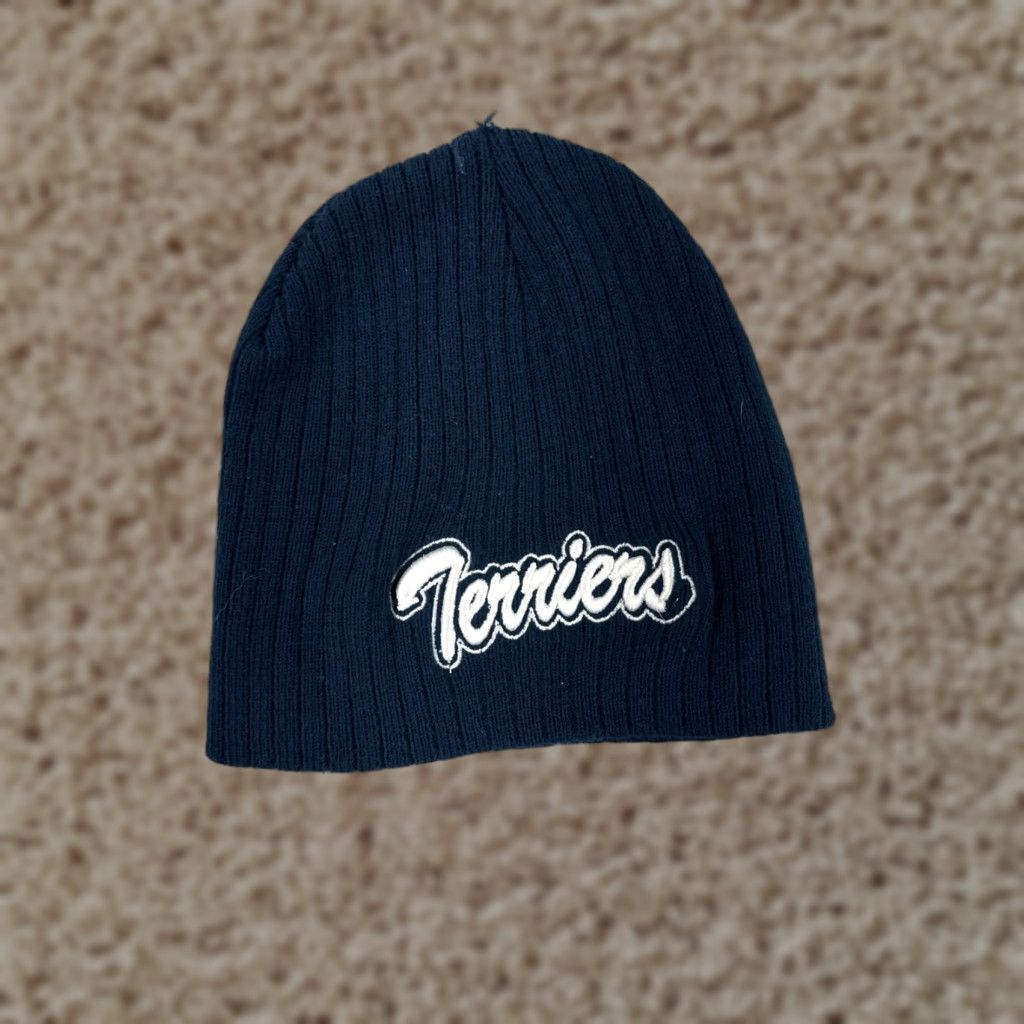 Vintage My Town Plaid Knit Beanie Toque Adult One Size Blue Lightweight Reversible Ski Mens Size ONE SIZE - 1 Thumbnail