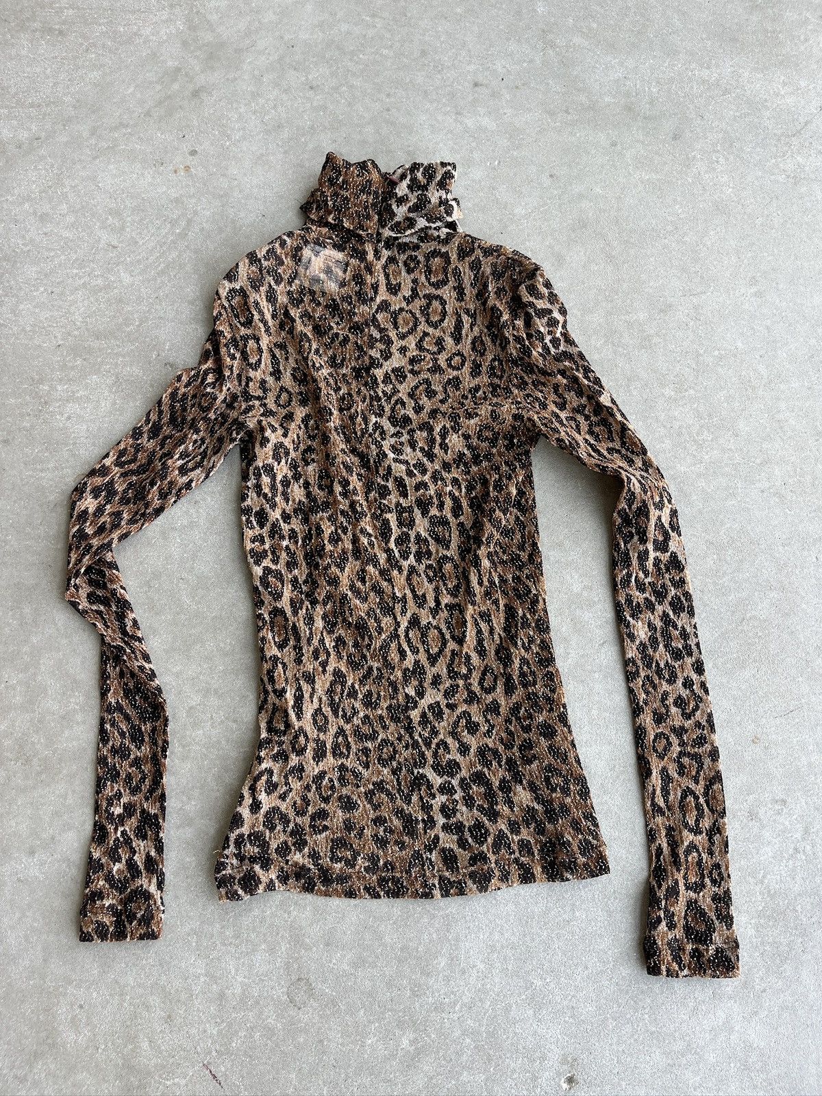 Dolce & Gabbana Vintage Dolce & Gabbana Cheetah Mesh Shirt Size S / US 4 / IT 40 - 8 Thumbnail