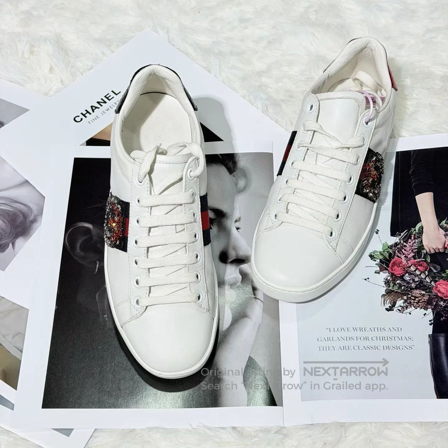 Gucci Gucci Tiger Head White Sneakers. Size US 5 / IT 35 - 1 Thumbnail