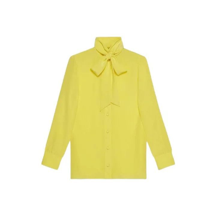 Gucci Gucci Silk Shirt with Self-Tie Bow-2507 Size S / US 4 / IT 40 - 7 Thumbnail