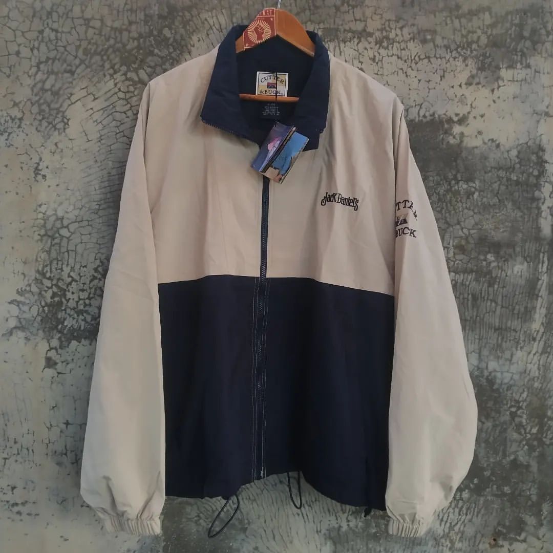 image of Vintage Nos Cutter And Buck Jack Daniel's Jacket in Brown/Navy/Black, Men's (Size XL)