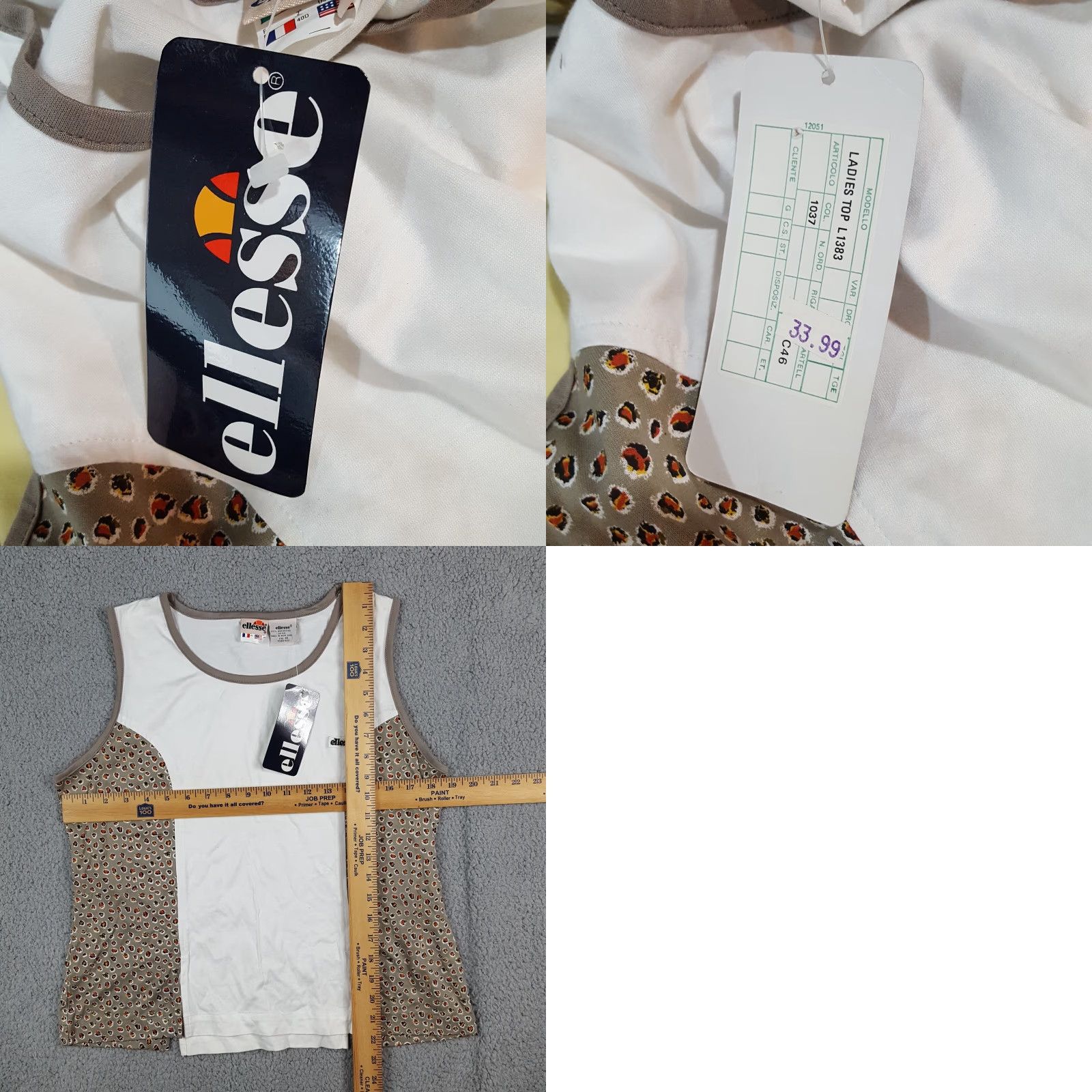 Ellesse VINTAGE ellesse Leopard Print Tank Shirt Women’s Size 12 Athletic Gym Top Knitted 90s Golf Tennis Casual Womens Size XL / US 12-14 / IT 48-50 - 8 Thumbnail