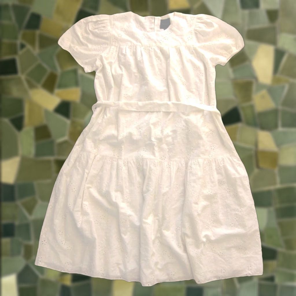Vintage VINTAGE NWT Alex Marie Thaliana Eyelet White Cotton Floral Cottage Smock Dress 16 Size XXL / US 16-18 / IT 52-54 - 1 Thumbnail
