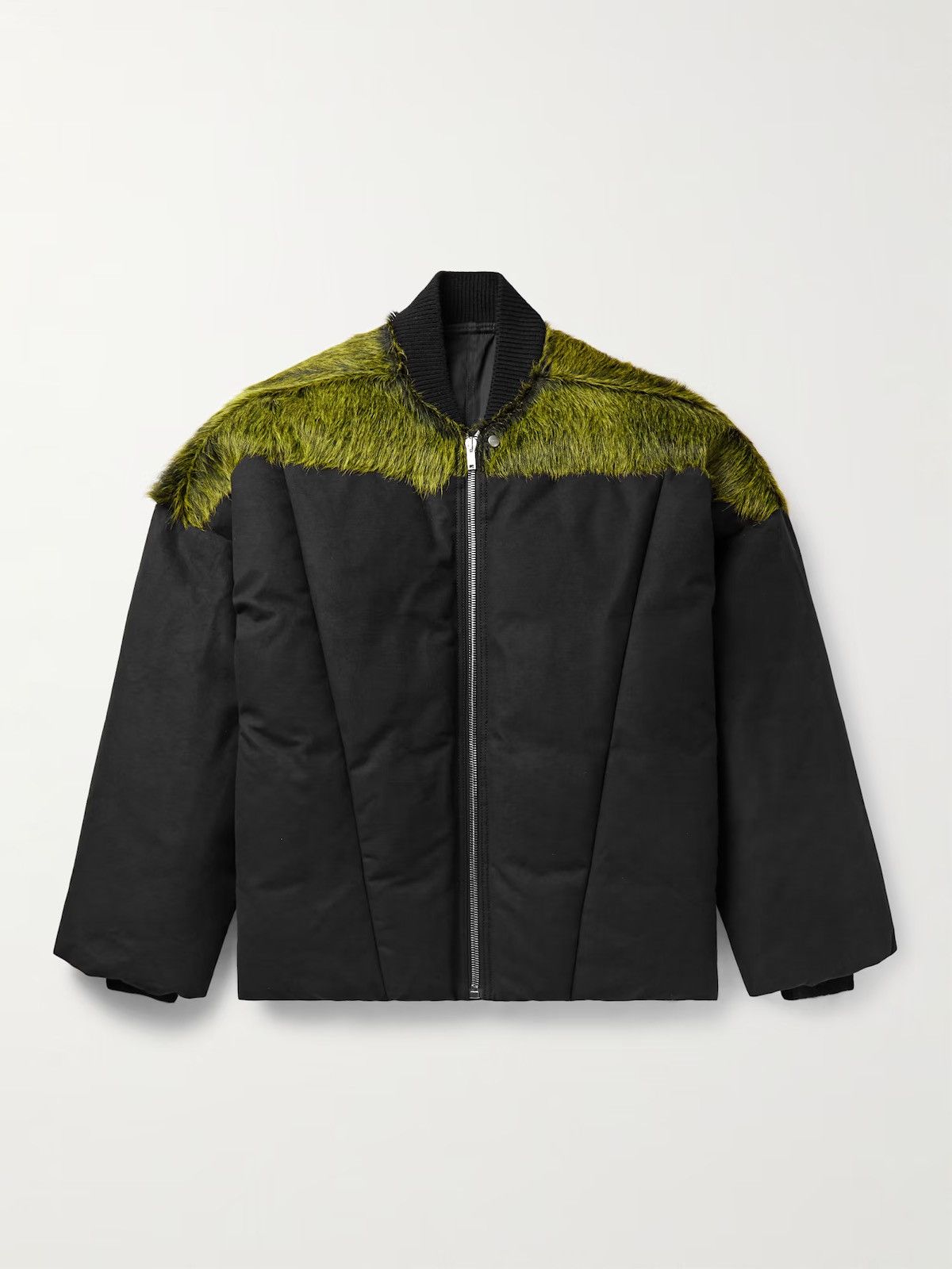 Rick Owens Sample FW23 LUXOR Melange calf-hair flight down jacket Size US M / EU 48-50 / 2 - 5 Thumbnail