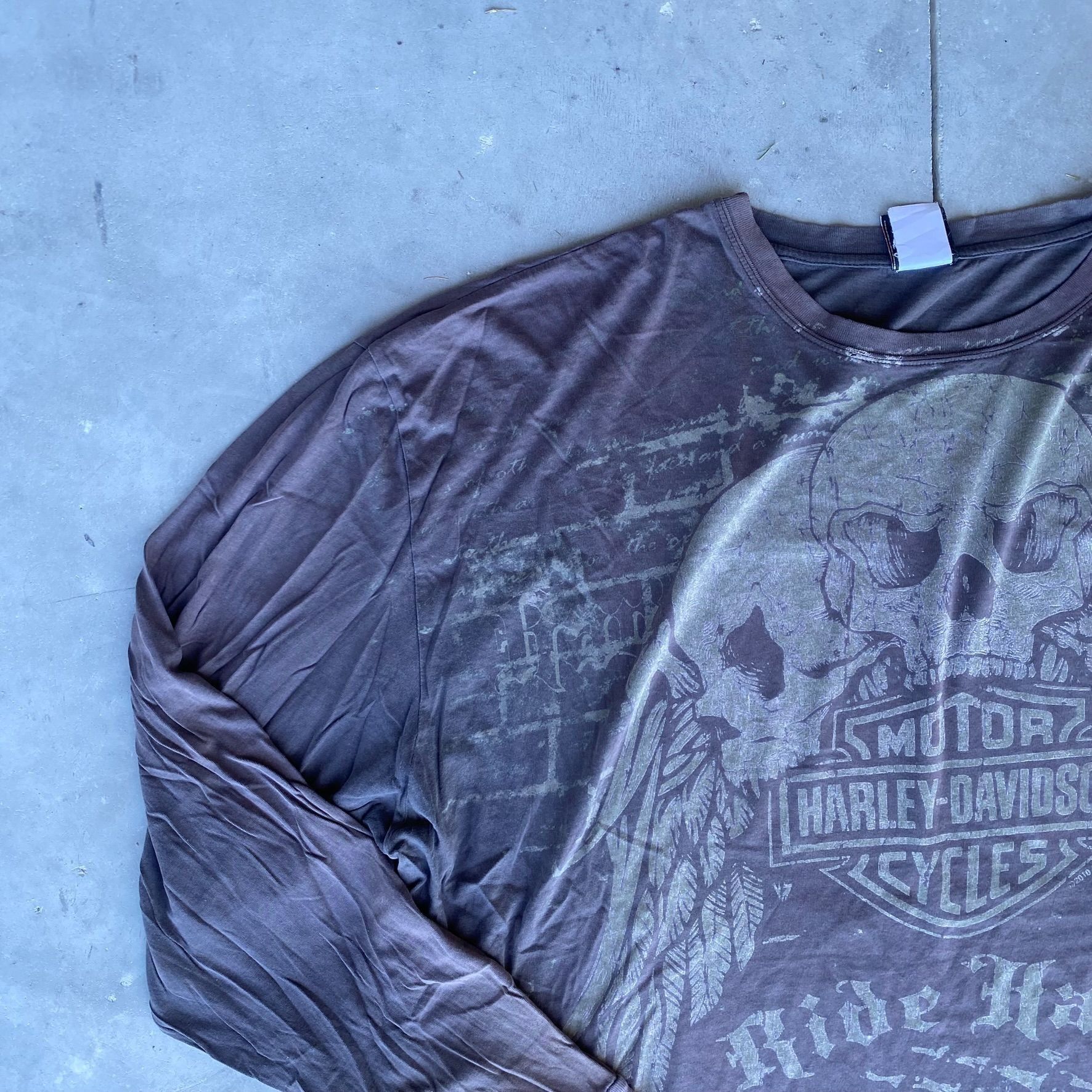 Harley Davidson Vintage Y2K Harley Davidson Shirt Goth Skull Punk Biker Tee Size US XXL / EU 58 / 5 - 2 Thumbnail