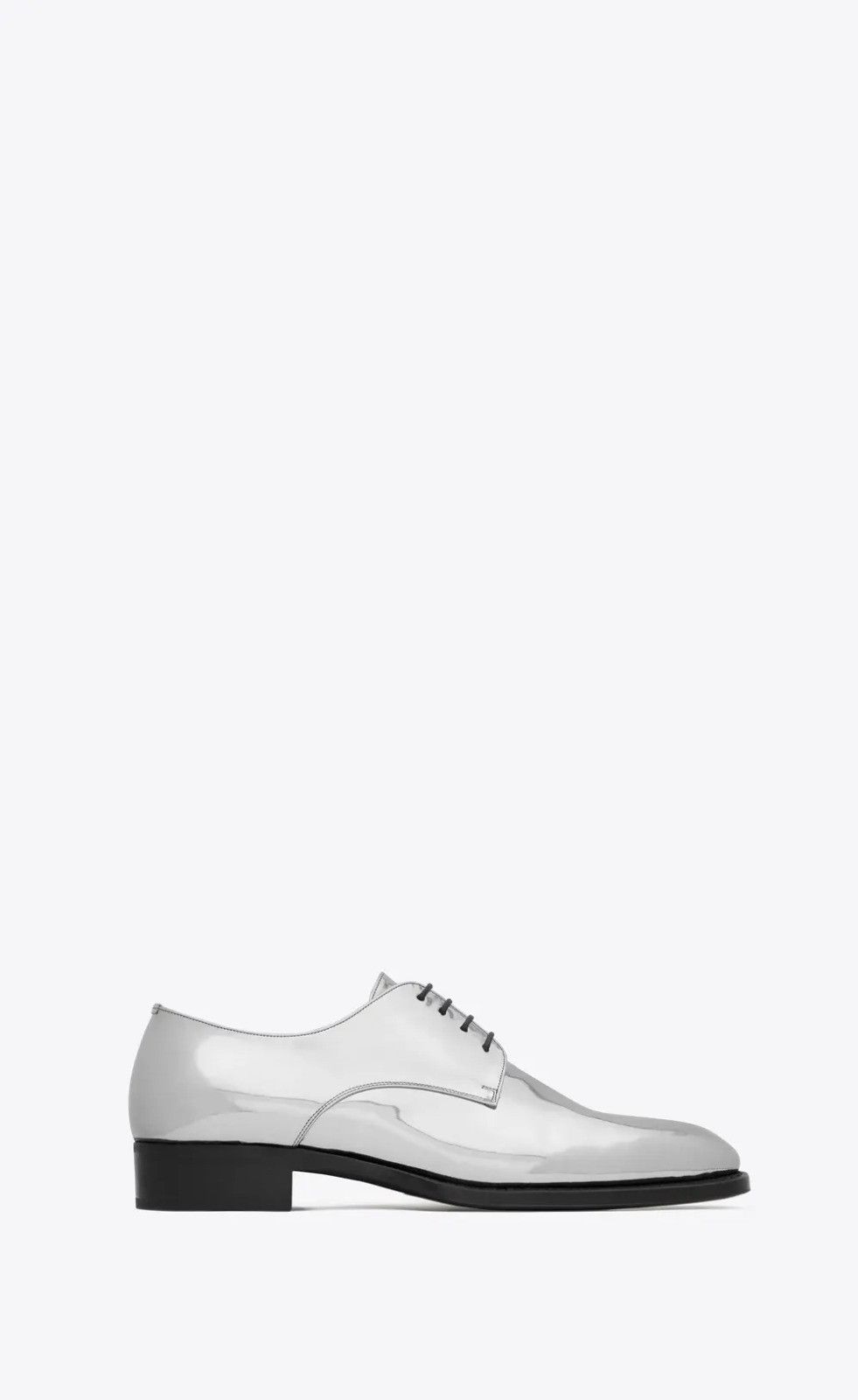 Saint Laurent Paris o1s1wg110426 754753 Adrien Derbies Shoes In Laminated Size US 12 / EU 45 - 1 Thumbnail
