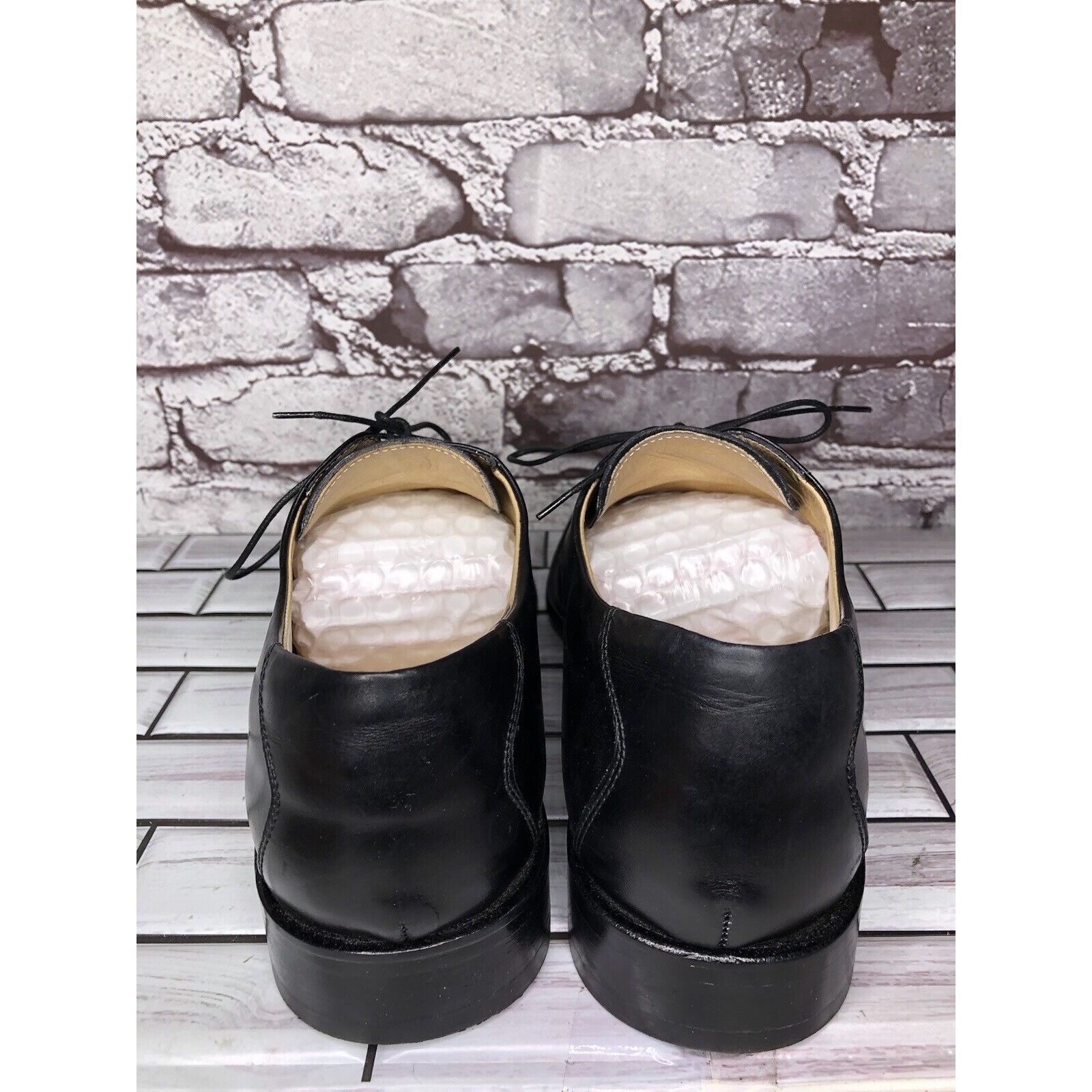 Pronto Uomo Pronto Uomo Black Leather Oxford Derby Lace Up Dress Shoes M Size US 10.5 / EU 43-44 - 4 Thumbnail