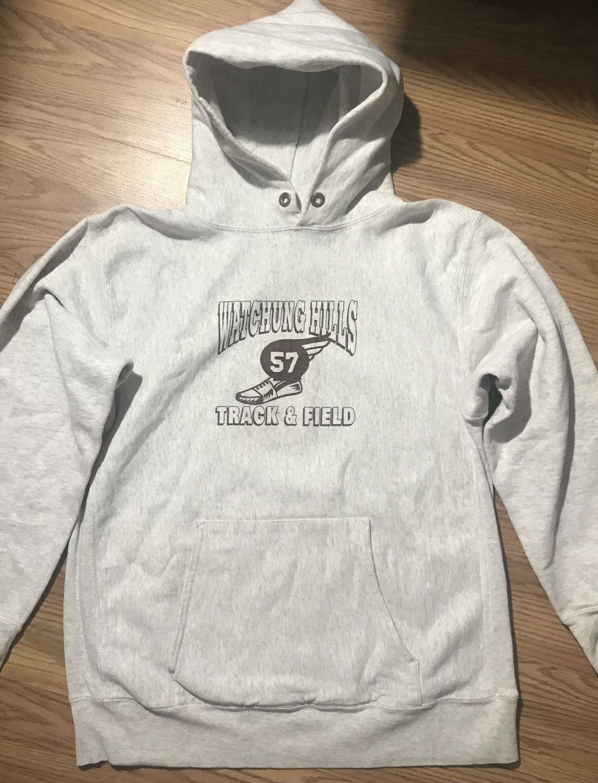 Toyo Enterprises Union Made Gray Bear Hoodie L Pullover Indians School Logo Size US L / EU 52-54 / 3 - 1 Thumbnail