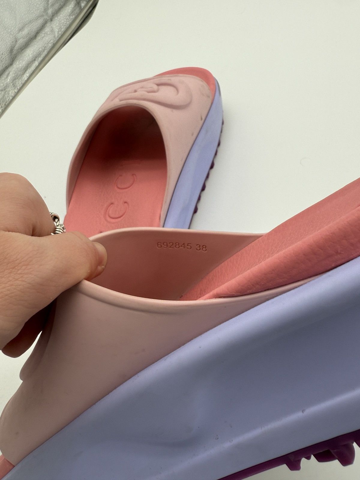Gucci Pink Gucci Platform Slides Size US 8 / IT 38 - 17 Thumbnail