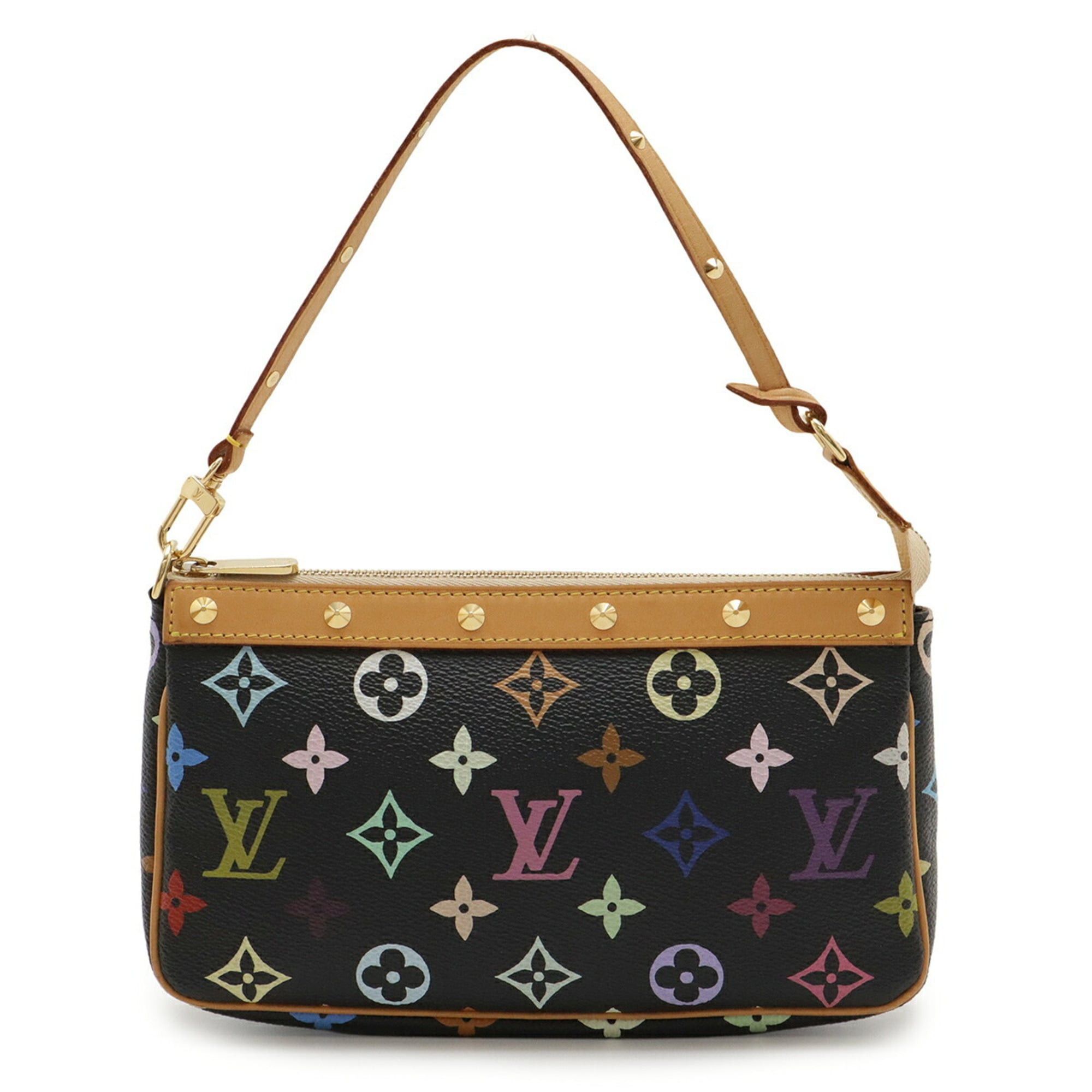 Louis Vuitton LOUIS VUITTON Monogram Multicolore Pochette Accessoires Pouch Noir Black M92648 Size ONE SIZE - 1 Thumbnail