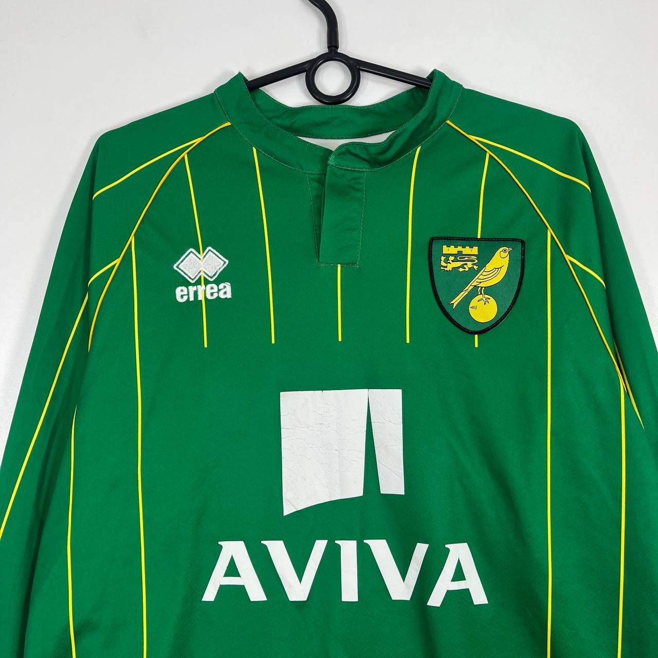 Errea Norwich City 2014 Home Shirt Football Errea Toffolo #15 L Size US L / EU 52-54 / 3 - 2 Thumbnail