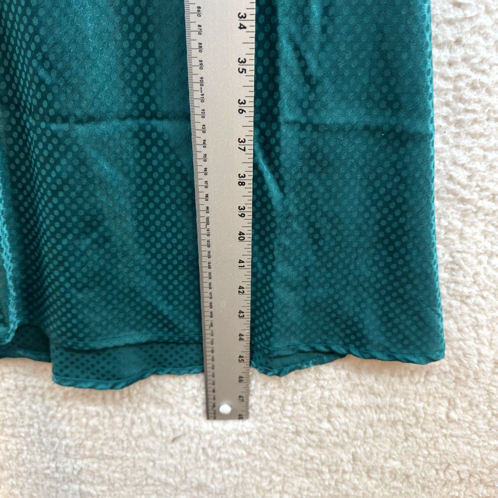 Vintage VINTAGE Y2K Emerald Green Satin Midi Slip Dress M Boho Fairy Cottagecore Peasant Dress Women Size M / US 6-8 / IT 42-44 - 7 Thumbnail