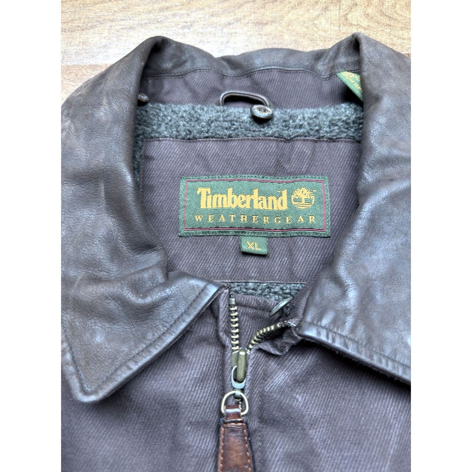 Timberland Timberland Weathergear Chore Jacket Coat Vintage Trucker XL Brown Leather Size US XL / EU 56 / 4 - 7 Thumbnail