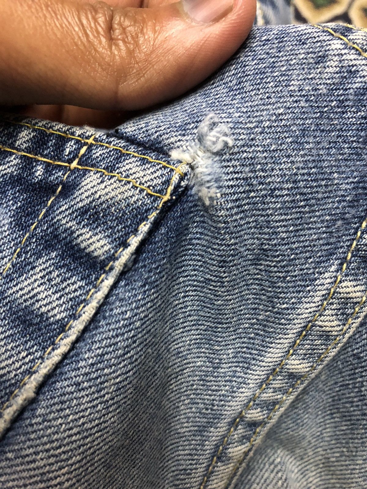 Denime DENIME JAPAN SELVEDGE DISTRESSED JEANS Size US 30 / EU 46 - 6 Thumbnail