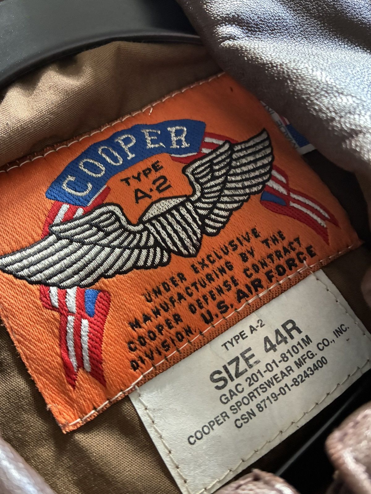 Other A-2 Flight Jacket WW2 Leather Bomber 601st BS 8thAAF Size US L / EU 52-54 / 3 - 3 Thumbnail