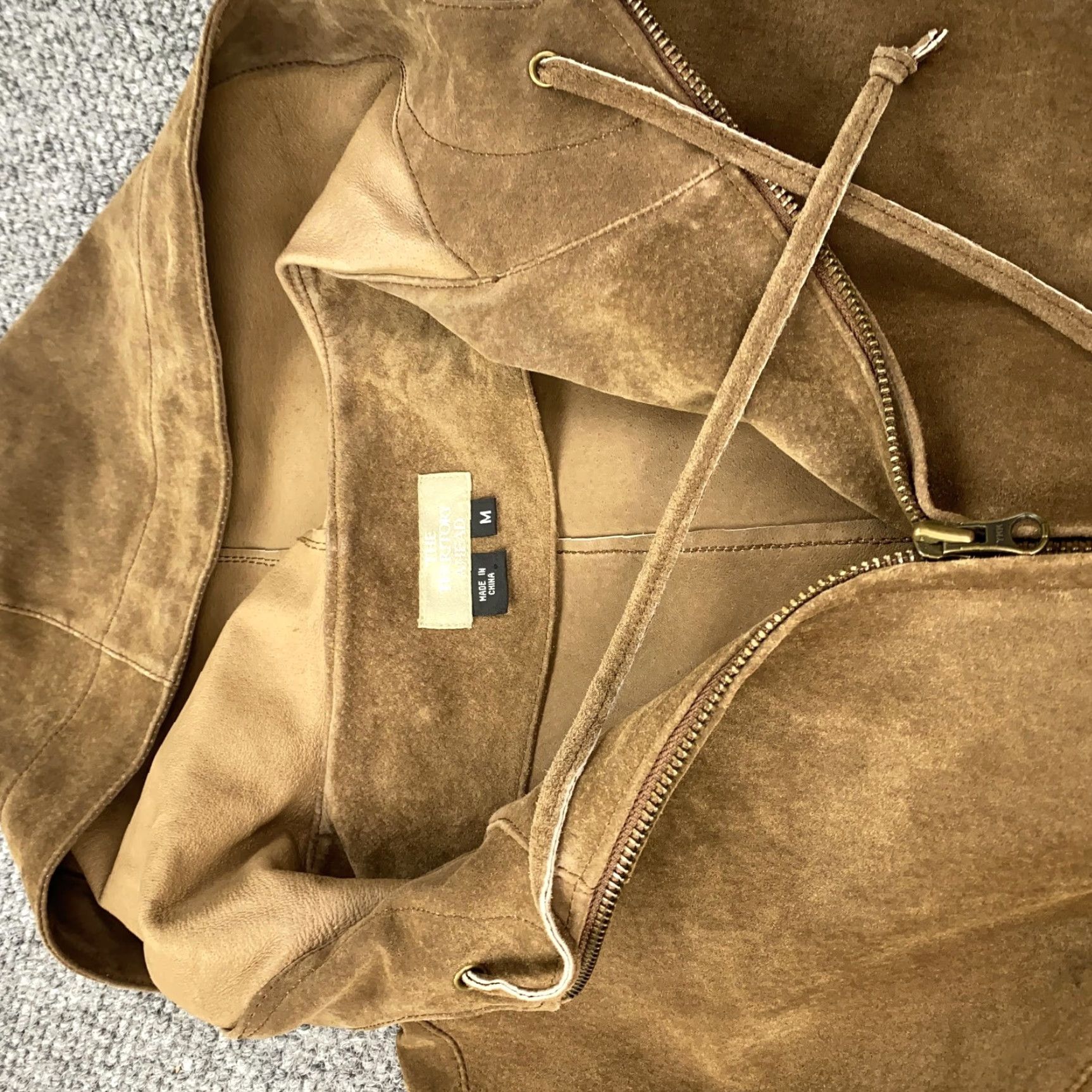 The Territory Ahead The Territory Ahead Jacket Womens Medium Brown Suede Hooded Full Zip Anorak Size M / US 6-8 / IT 42-44 - 6 Thumbnail