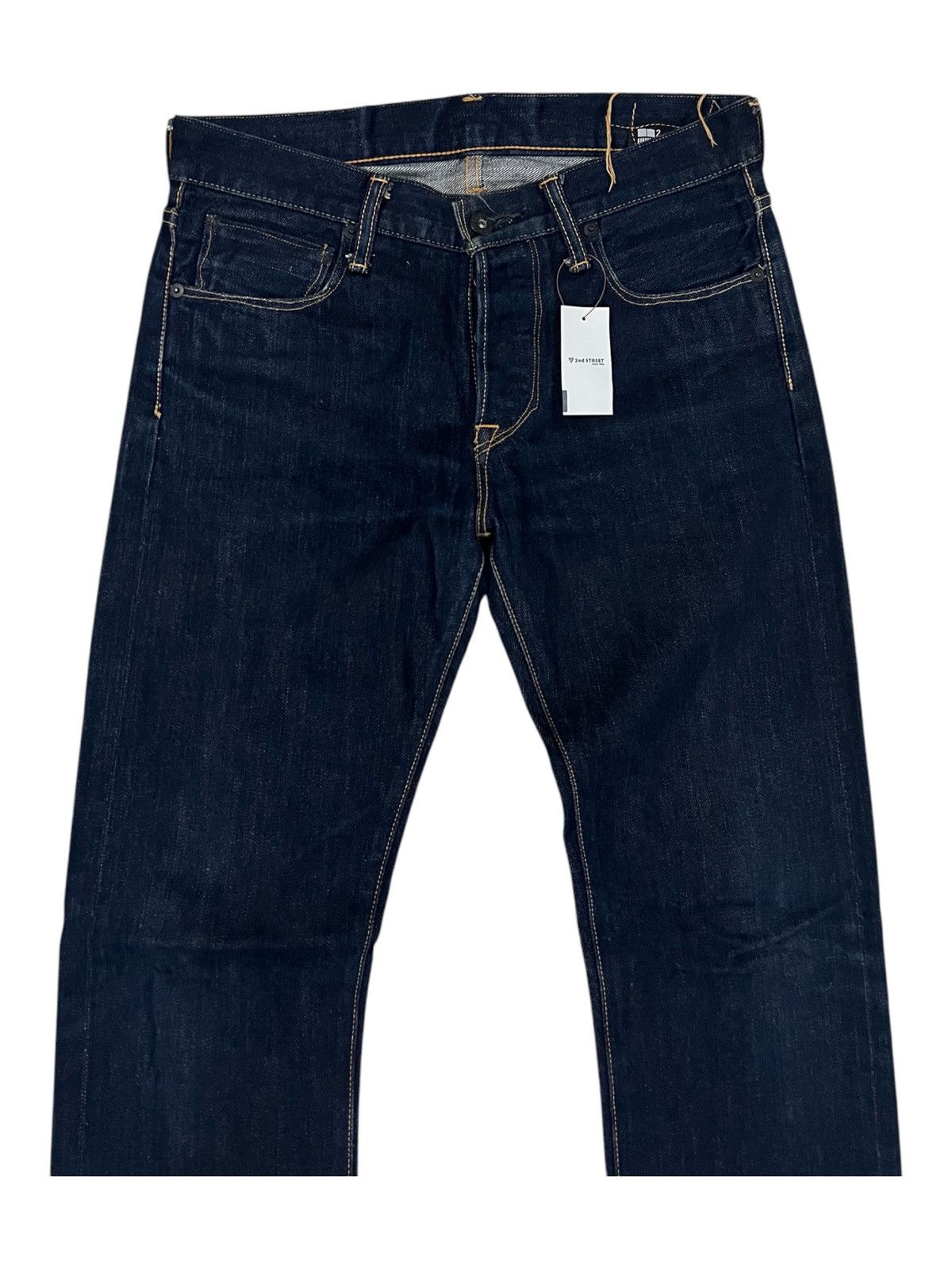 Japanese Brand Vintage Kuro Graphite Oikawa Denim Co Indigo Selvaged Denim Size US 31 - 5 Thumbnail
