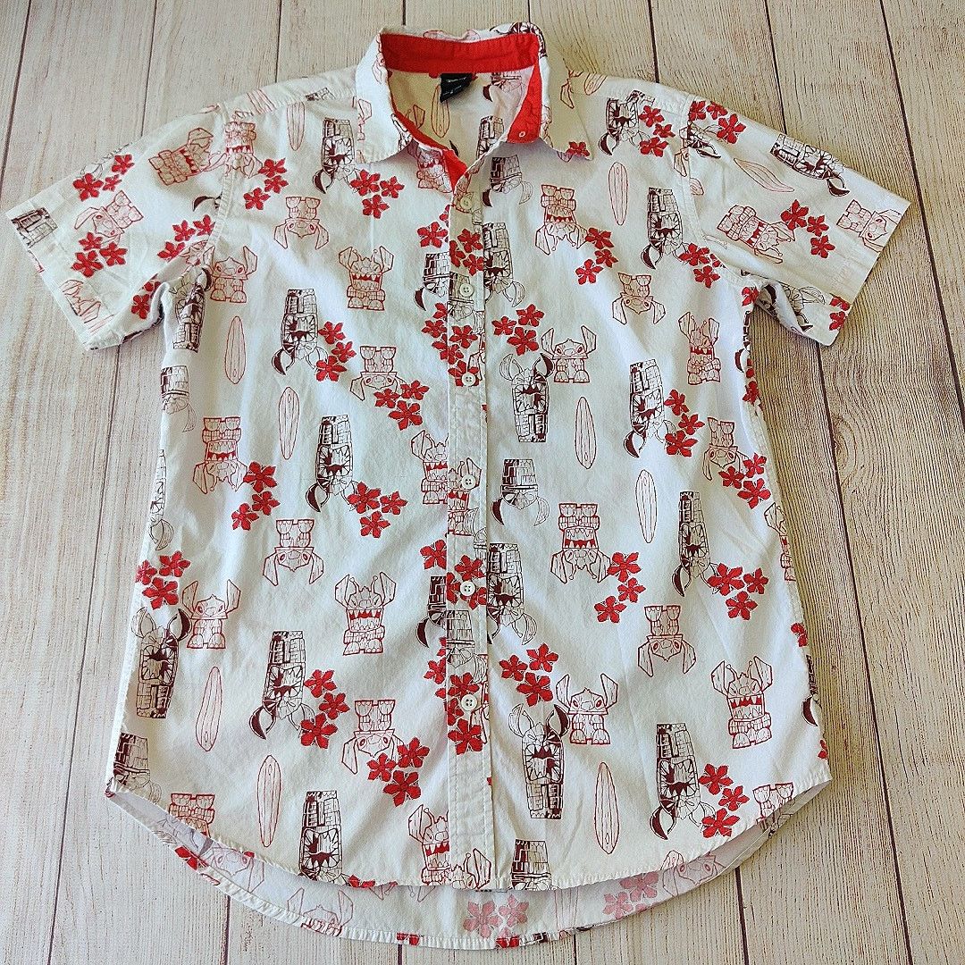 Disney Disney Lilo & Stitch Tiki Woven Button-Up Shirt sz S Size US S / EU 44-46 / 1 - 4 Thumbnail