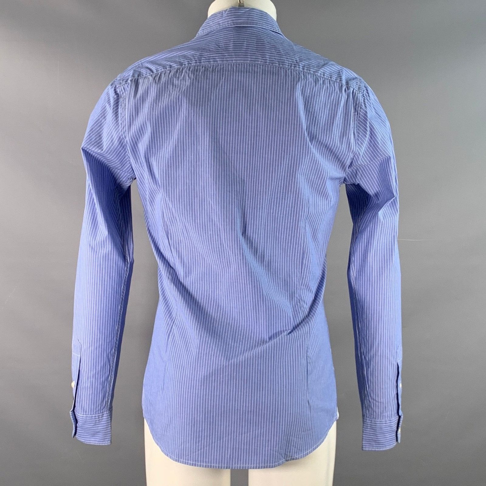 Scotch & Soda Size M Blue White Stripe Cotton Long Sleeve Shirt Size US M / EU 48-50 / 2 - 4 Thumbnail