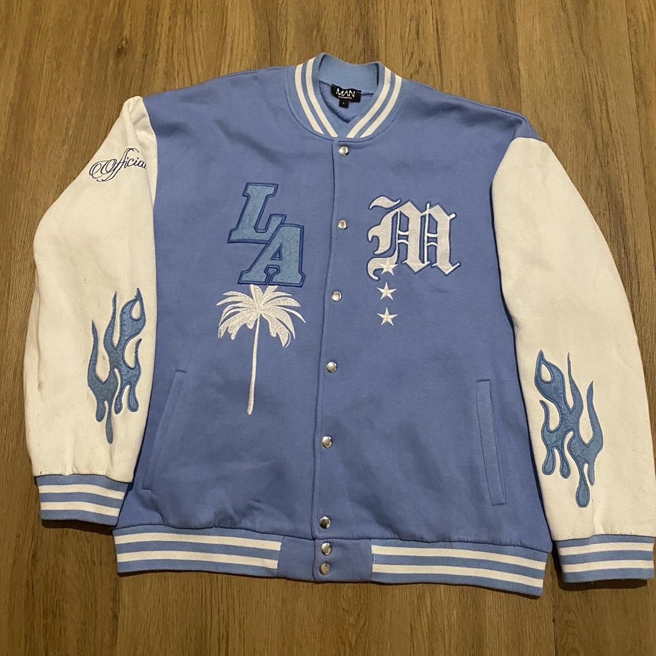 Other Blue and white LA Ripped Varsity Jacket #Varsity Size US L / EU 52-54 / 3 - 1 Thumbnail