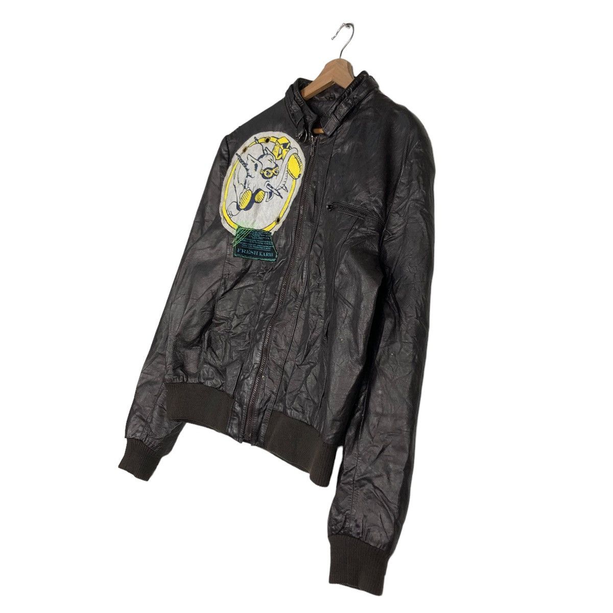 Japanese Brand 🔥RIOT RIOT VINTAGE BOMBER JACKET SOFT LEATHER ISSEY MIYAKE Size US M / EU 48-50 / 2 - 5 Thumbnail