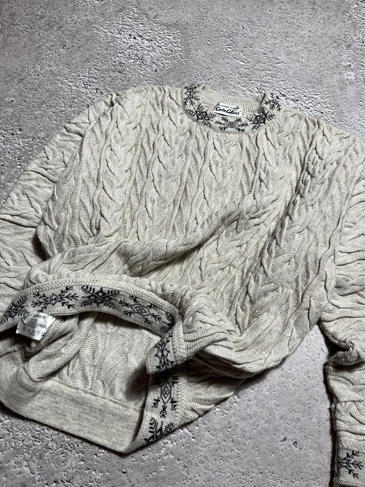 Carlo Colucci × Vintage Vintage Carlo Colucci Sweater Coogi Style Italy Striped Size US L / EU 52-54 / 3 - 10 Thumbnail