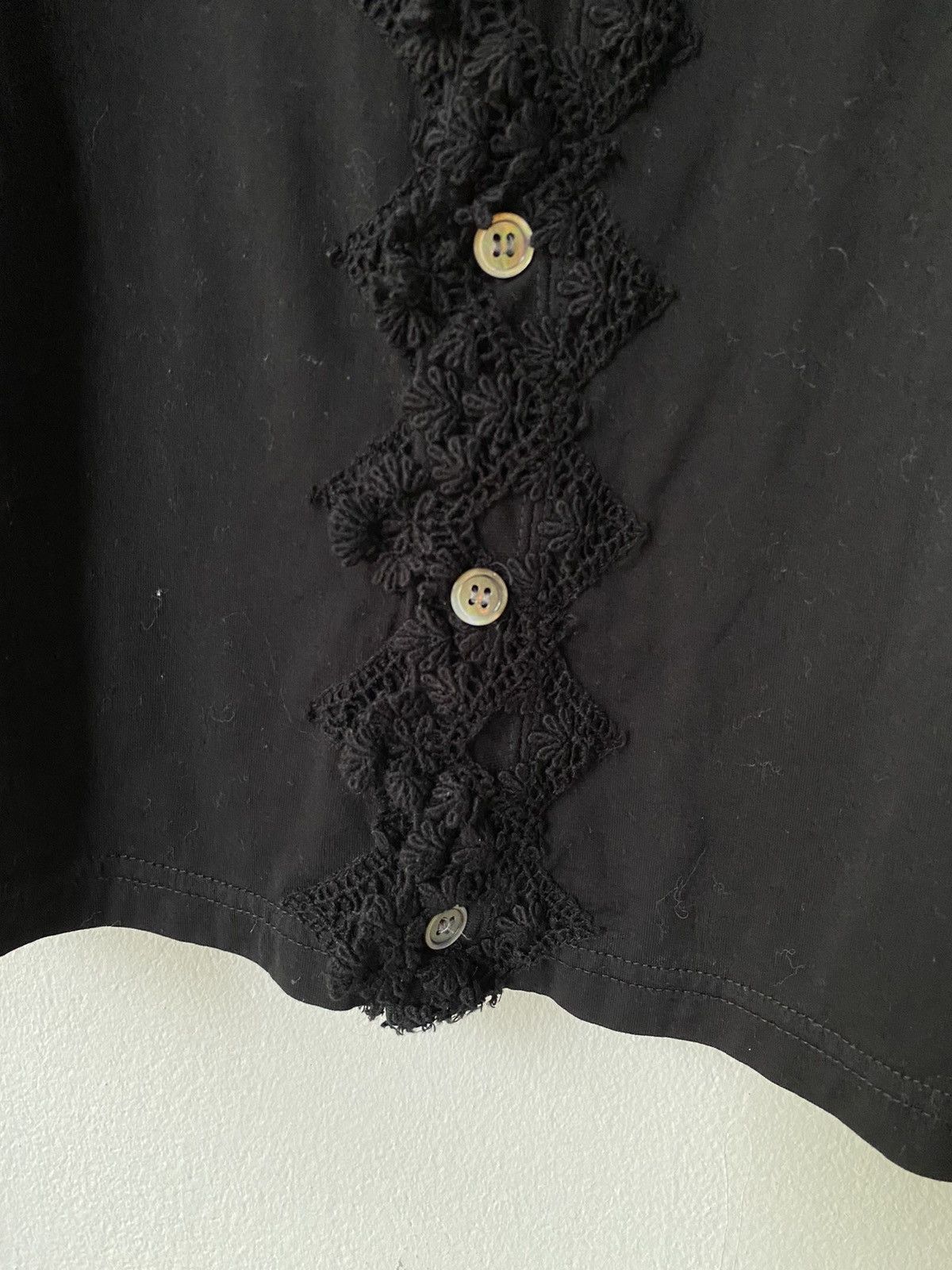 Zucca ZUCCA Black Long Sleeve Ruffle Cardigan Size ONE SIZE - 5 Thumbnail