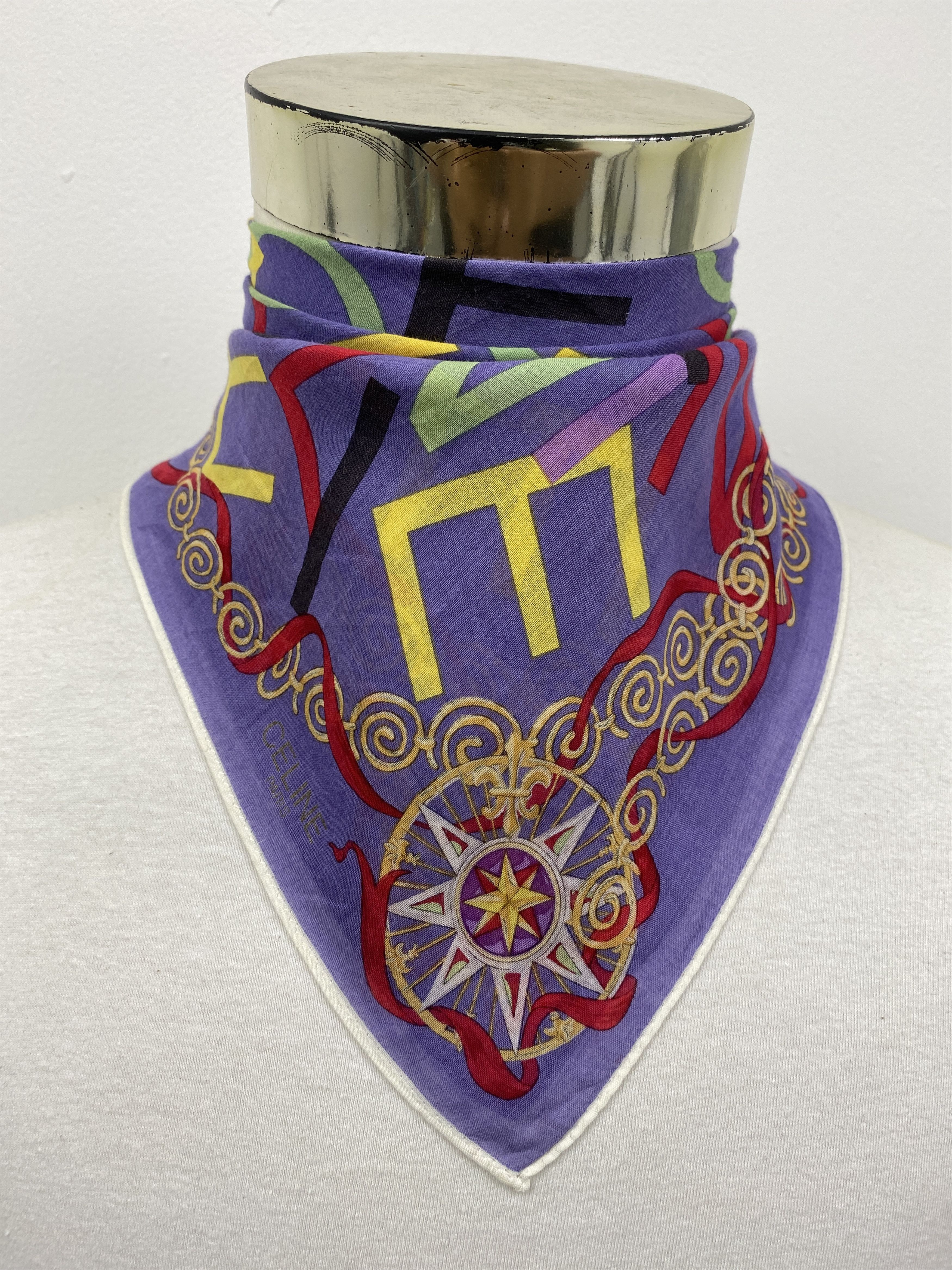 Celine Celine Handkerchief / Bandana / Neckerchief HKC0553 Size ONE SIZE - 1 Thumbnail