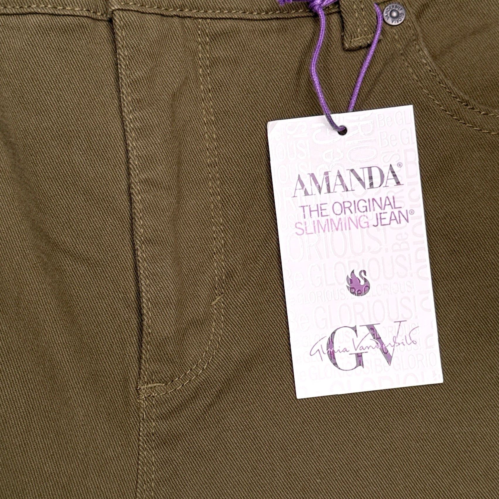 Gloria Vanderbilt Gloria Vanderbilt Amanda The Original Slimming Jean 12S Green Stretch New Size 34" / US 12 / IT 48 - 4 Thumbnail