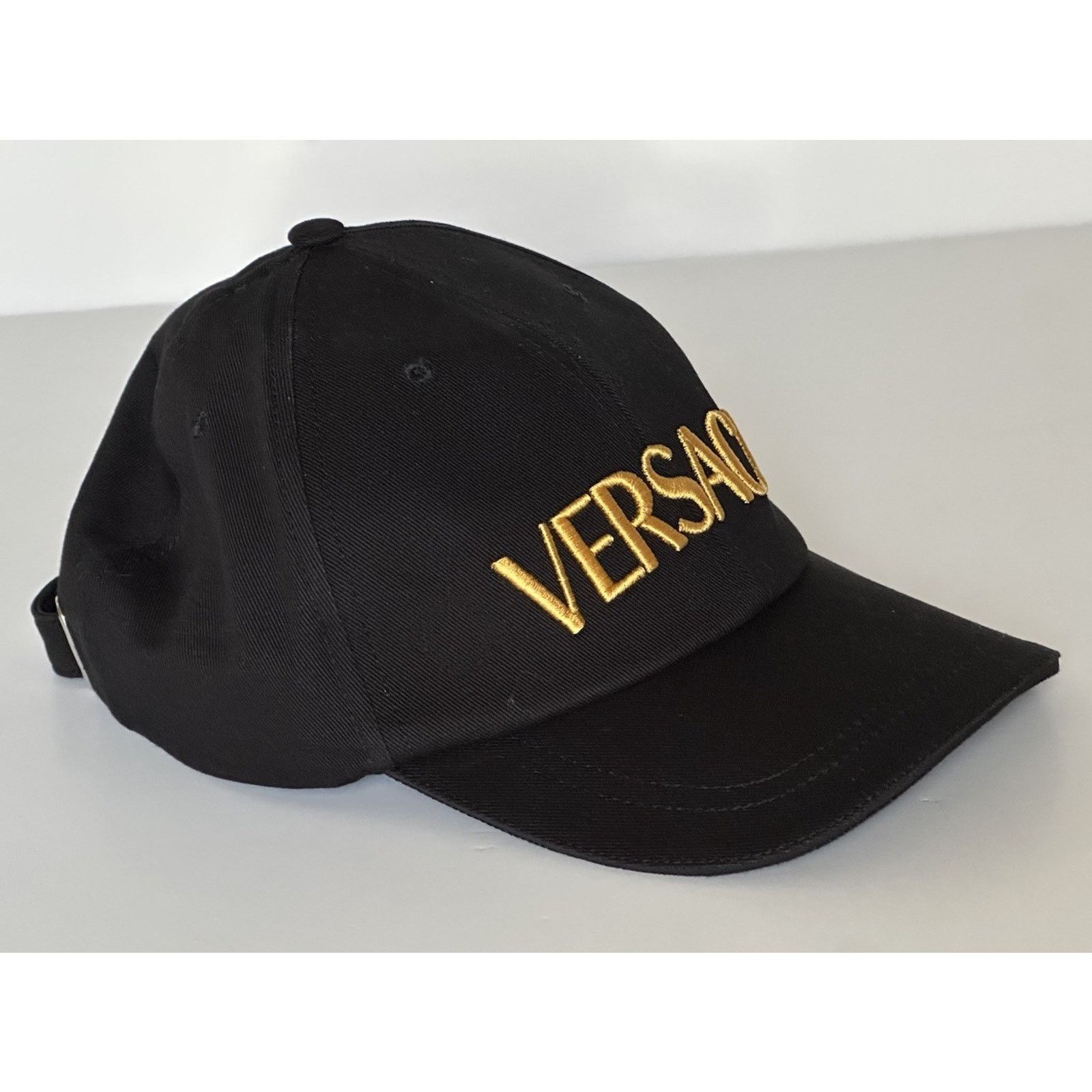 Versace Versace Embroidered Baseball Cap Hat Black/Gold 57 ICAP006 Size ONE SIZE - 2 Thumbnail