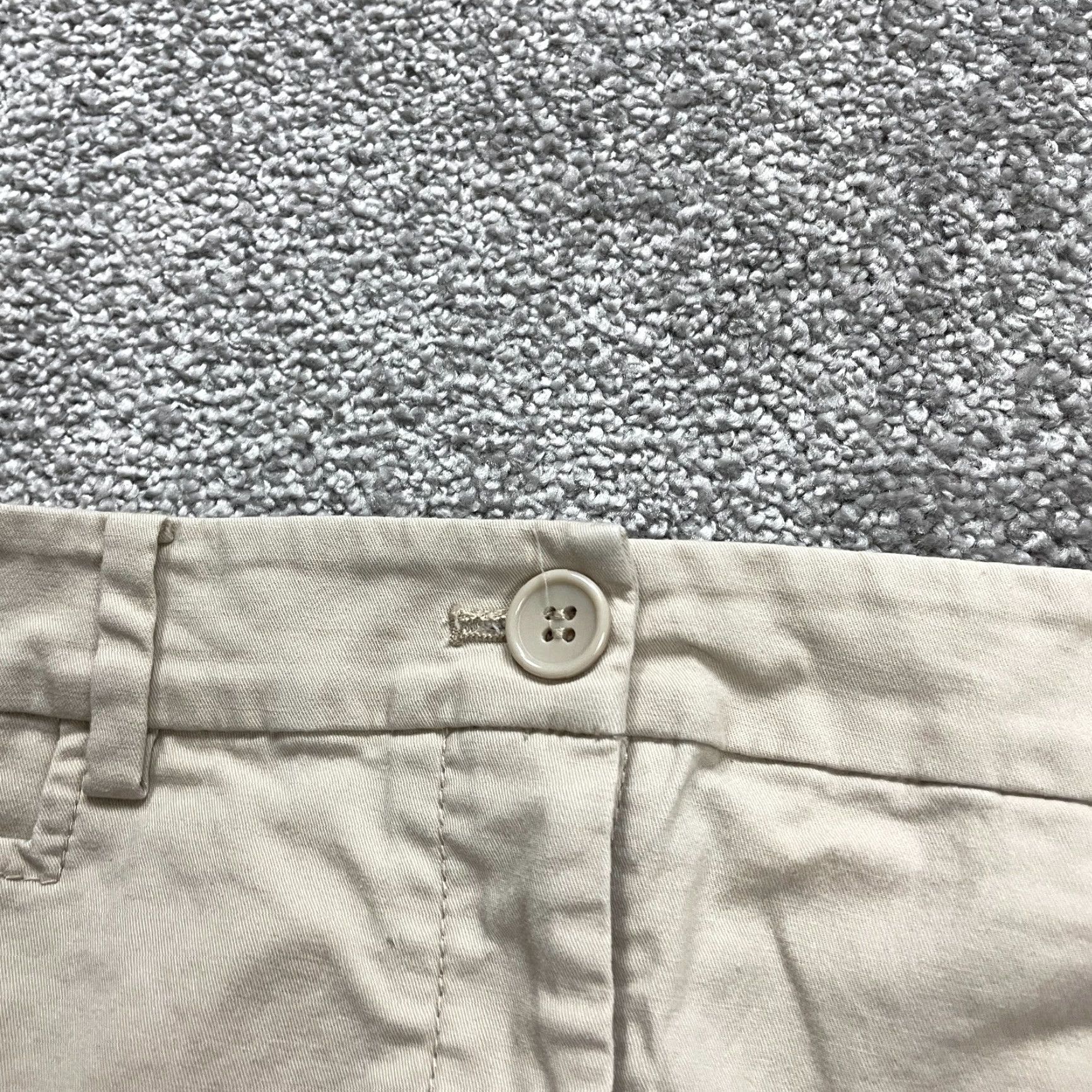 Talbots VINTAGE Talbots Cropped Pants Womens Petite 6P Beige Cotton Blend Straight Leg Casual Office Wear 30x19 Size 28" / US 6 / IT 42 - 3 Thumbnail