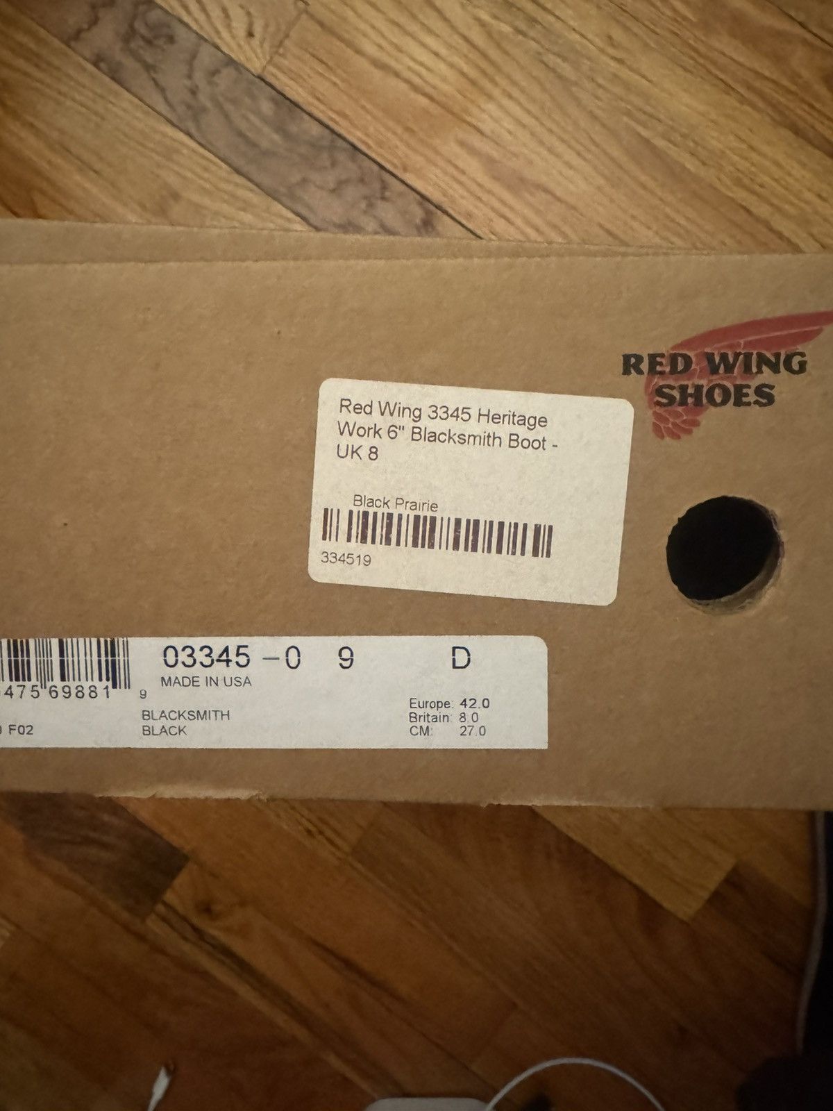 Red Wing Red Wing 3455 BlackSmith Boots - Black Prairie Leather Size US 9 / EU 42 - 4 Thumbnail