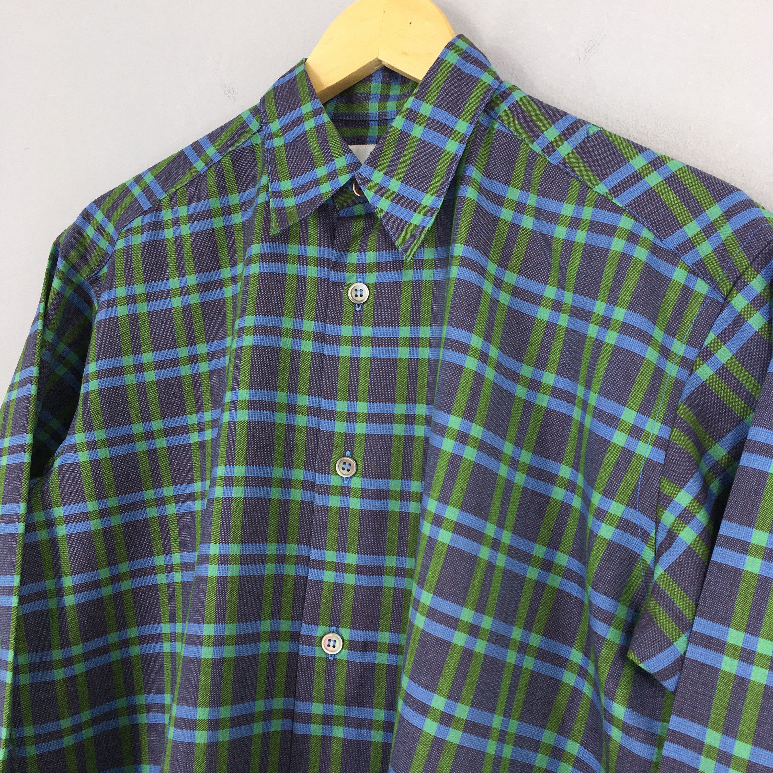 Issey Miyake Vintage Issey Miyake Plaid Wool Shirt Medium Size US M / EU 48-50 / 2 - 3 Thumbnail